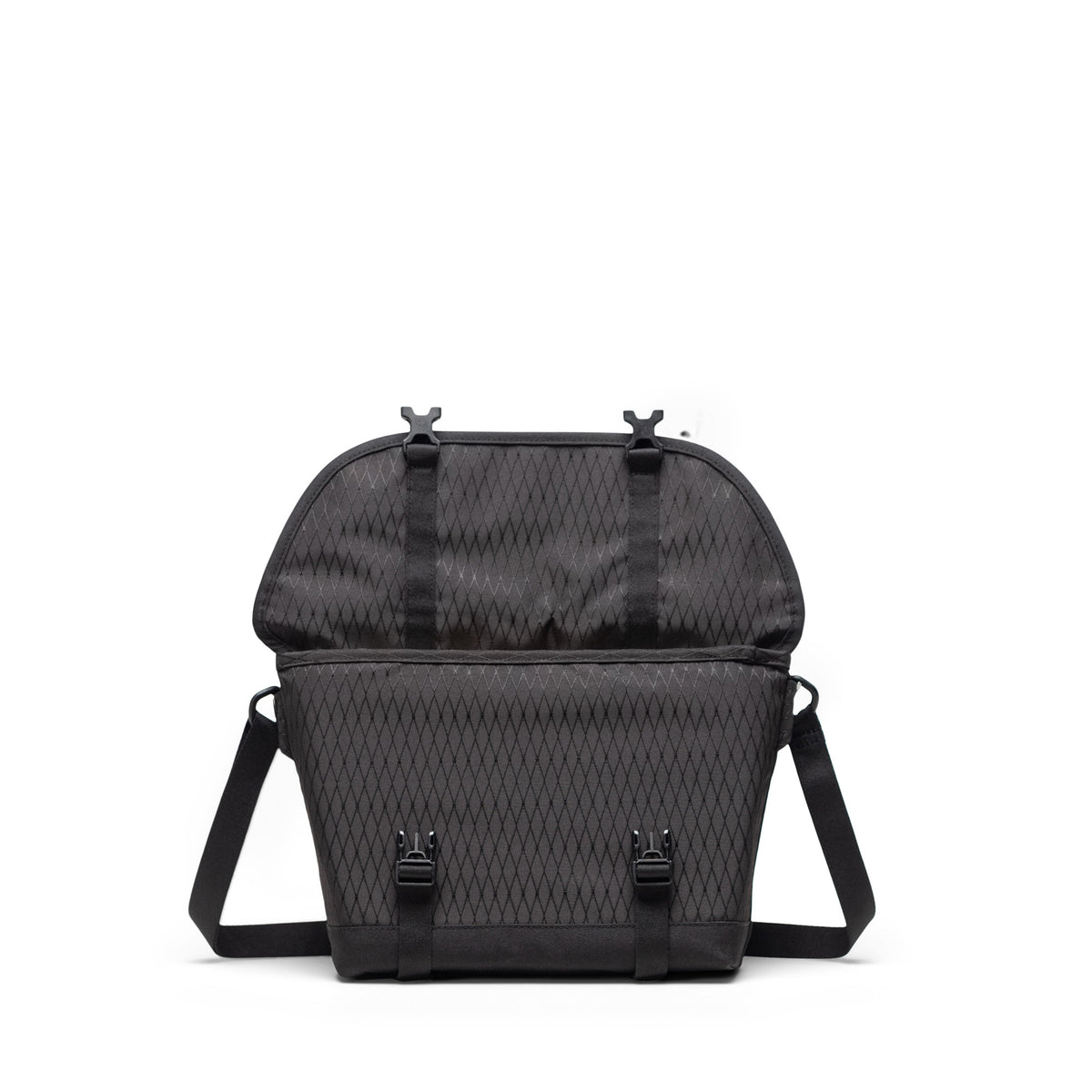 Herschel Cove Messenger Small 7.5L in Black Diamond/Black — interior view # color_Black Diamond/Black
