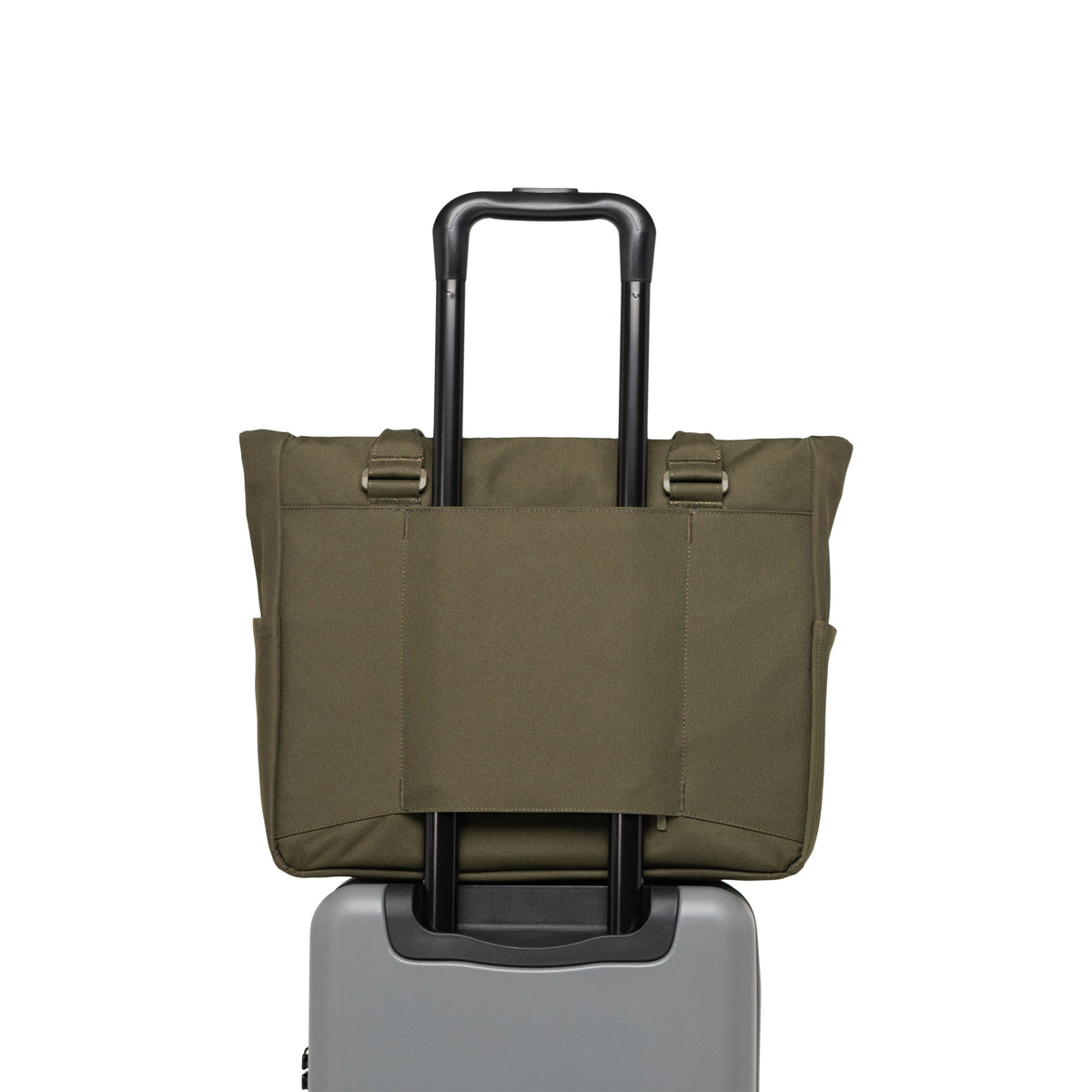 Herschel Kaslo Tote Tech 23L in Ivy Green Tonal — detail view # color_Ivy Green Tonal