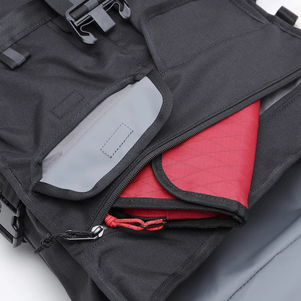 Chrome Industries Warsaw Pack 30L backpack – black, three-quarter view
