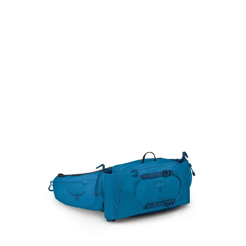 Osprey Talon 6 Extended Fit Lumbar Pack 6L in Scoria Blue/Night Shift — angle view 2