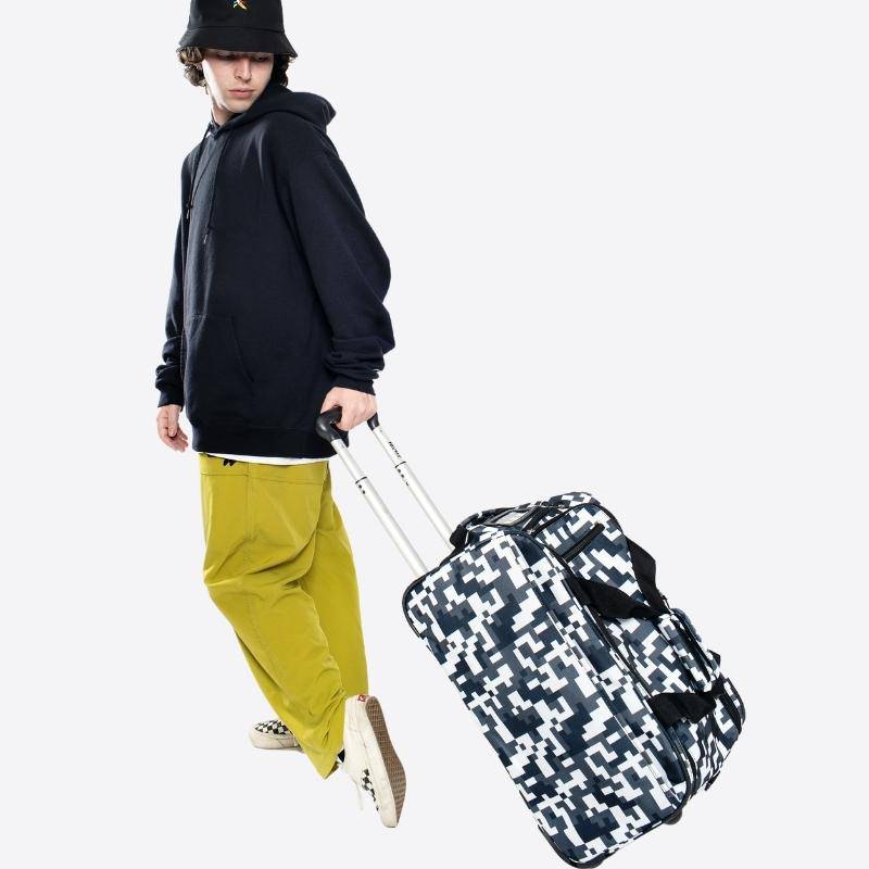 J World Duane Rolling Duffel Bag in Camo — lifestyle # color_Camo