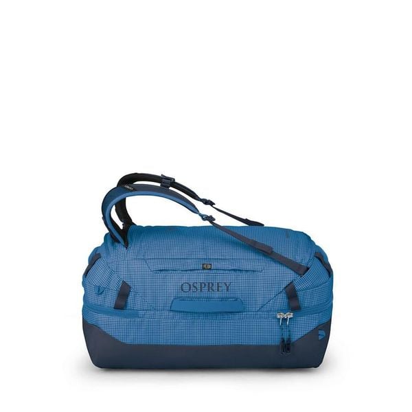 Osprey Transporter Squffel 70L in Blue Flame / Nocturnal Blue — angle view 2