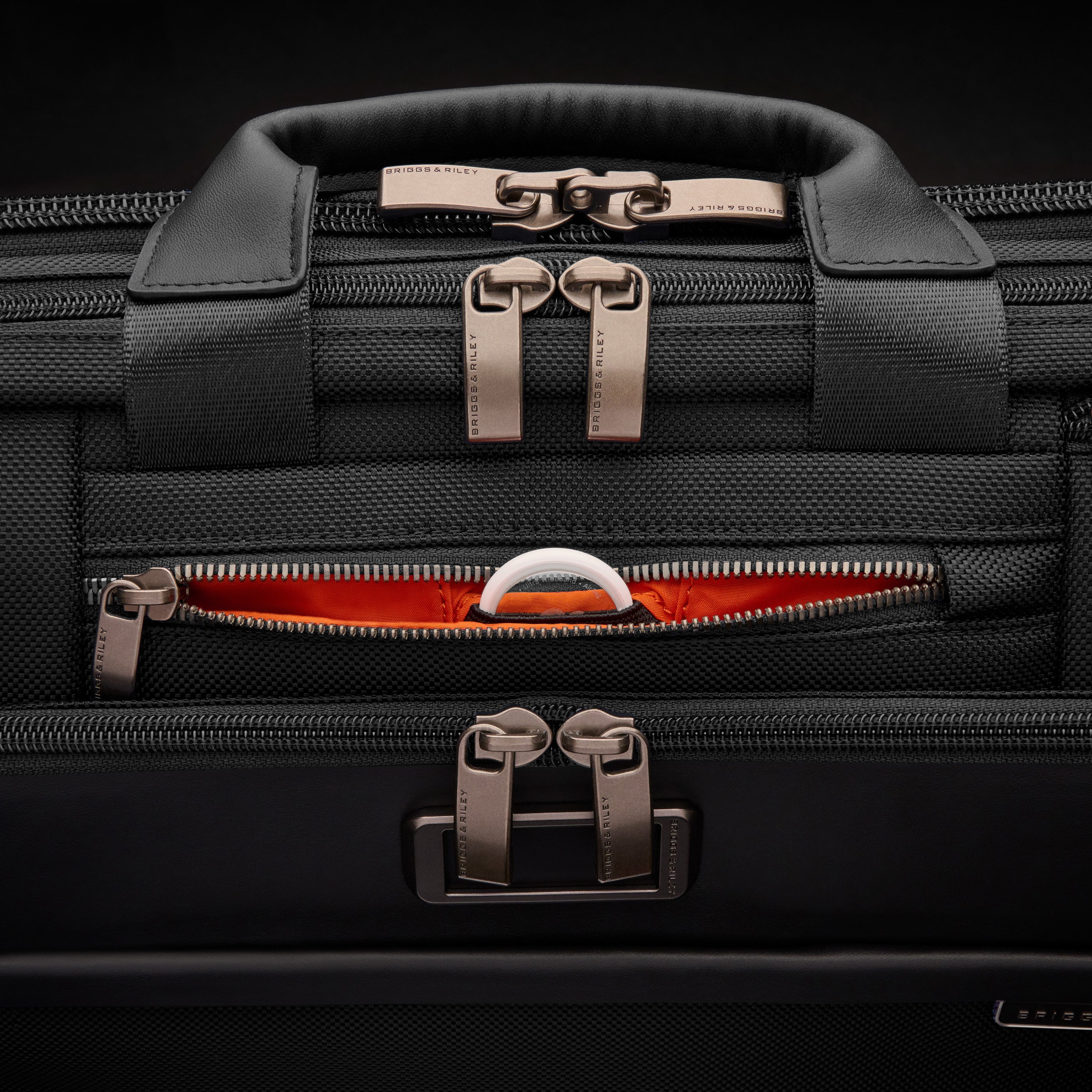 Briggs & Riley @work Medium Expandable Brief in Black — detail view 6 # color_Black