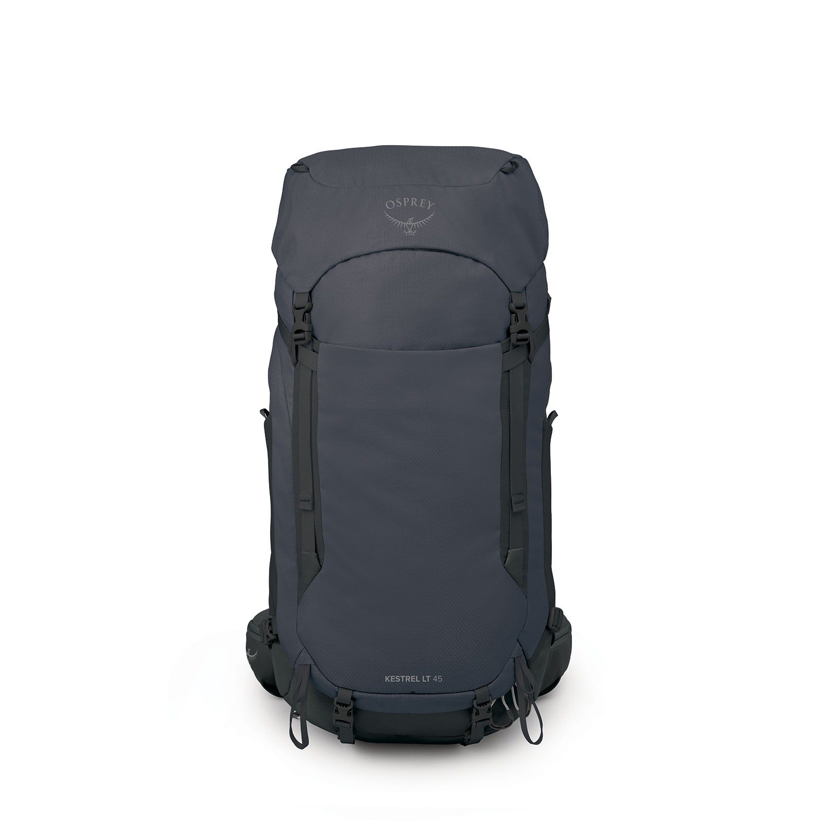 Osprey Kestrel LT 45 Backpacking Pack 45L in Black — front view