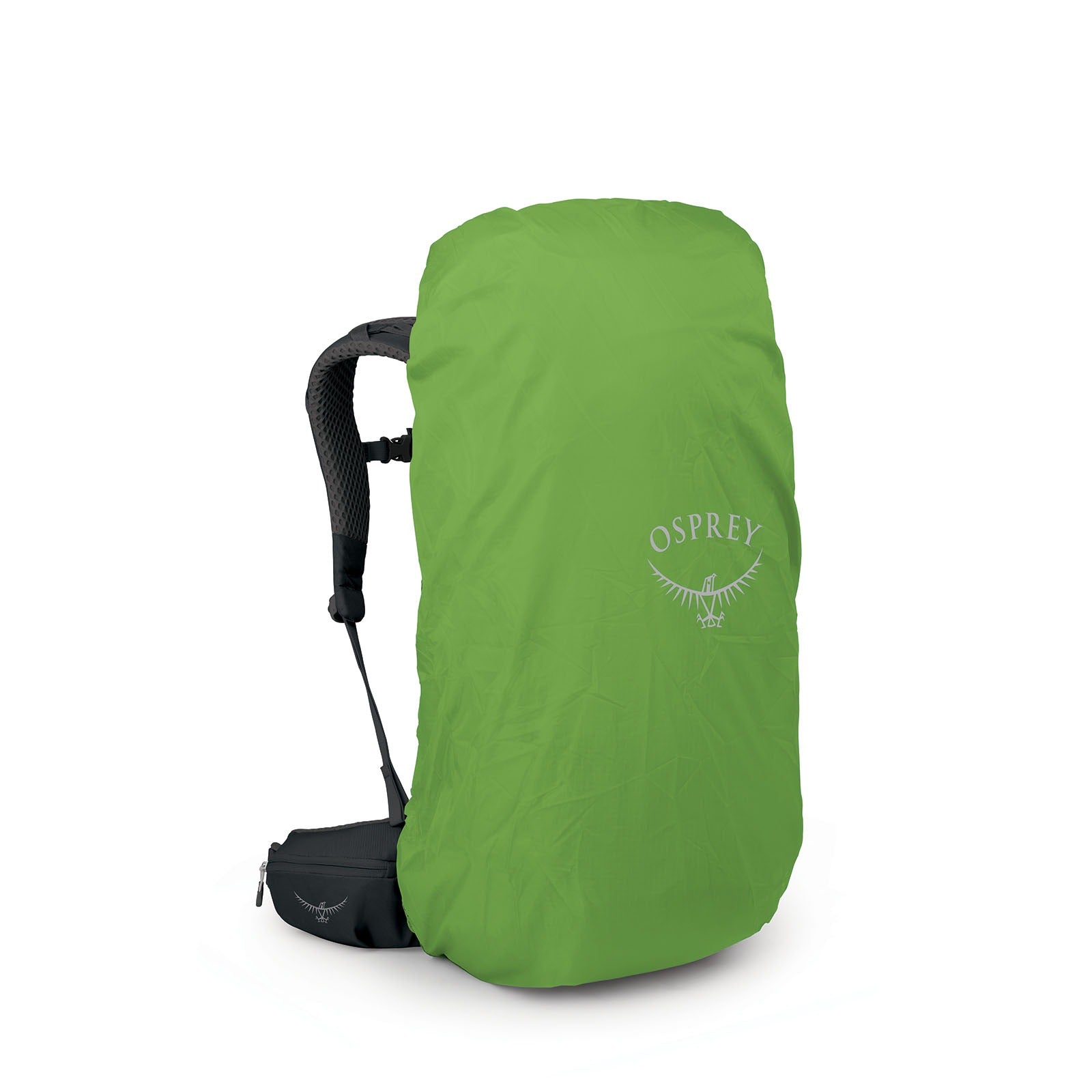 Osprey Kestrel LT 45 Backpacking Pack 45L in Black — angle view 3