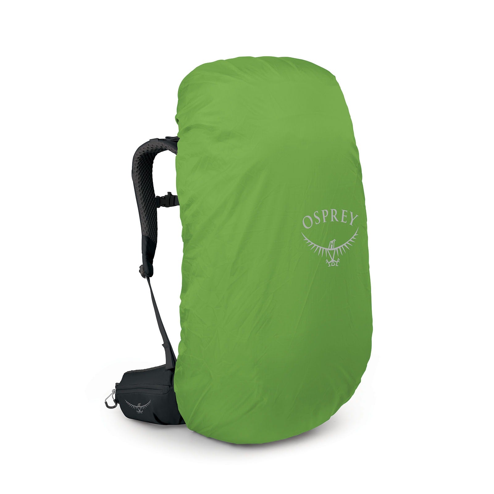 Osprey Kestrel LT 65 Backpacking Pack 65L in Black — angle view 3