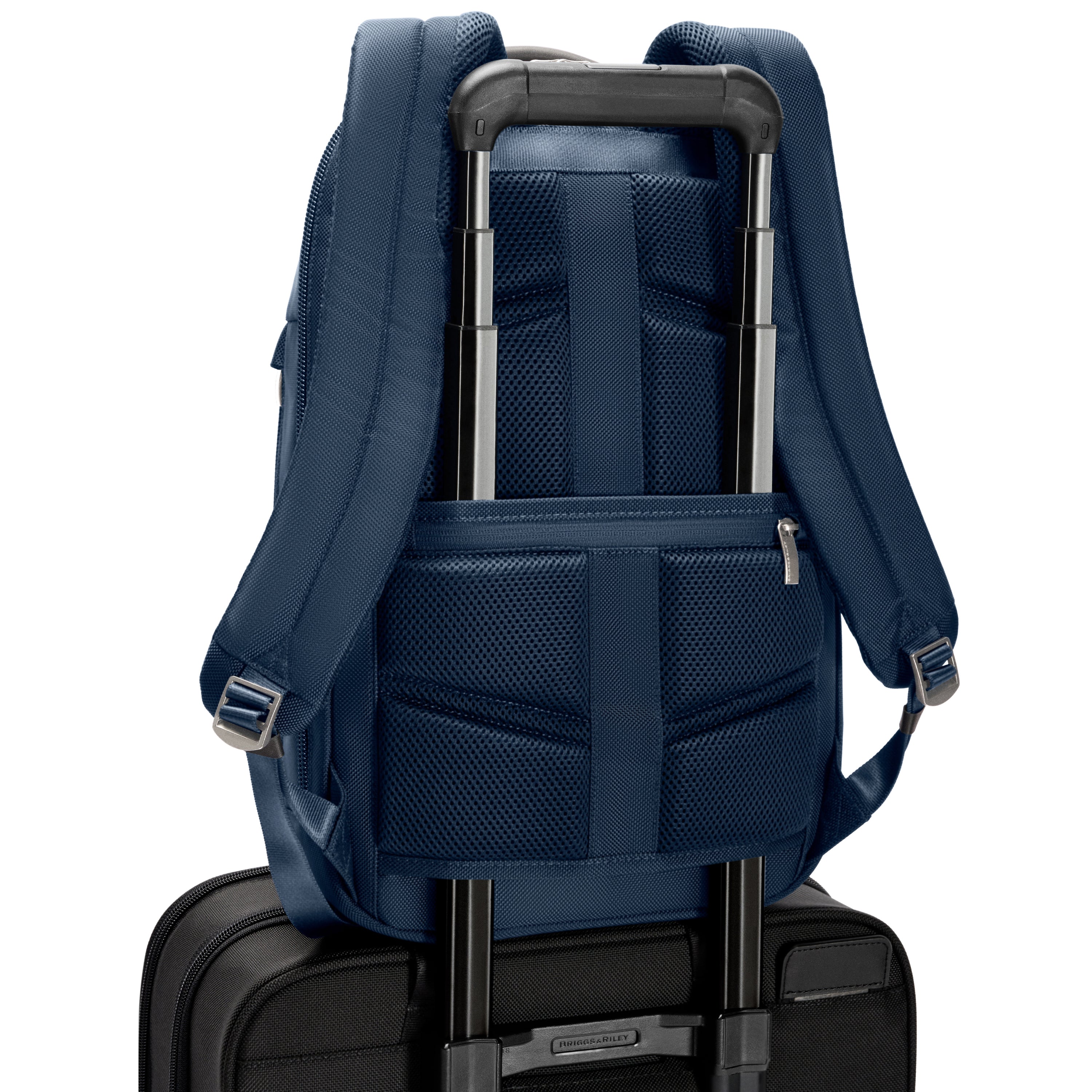 Briggs & Riley @work Slim Backpack in Navy — detail view 3 # color_Navy