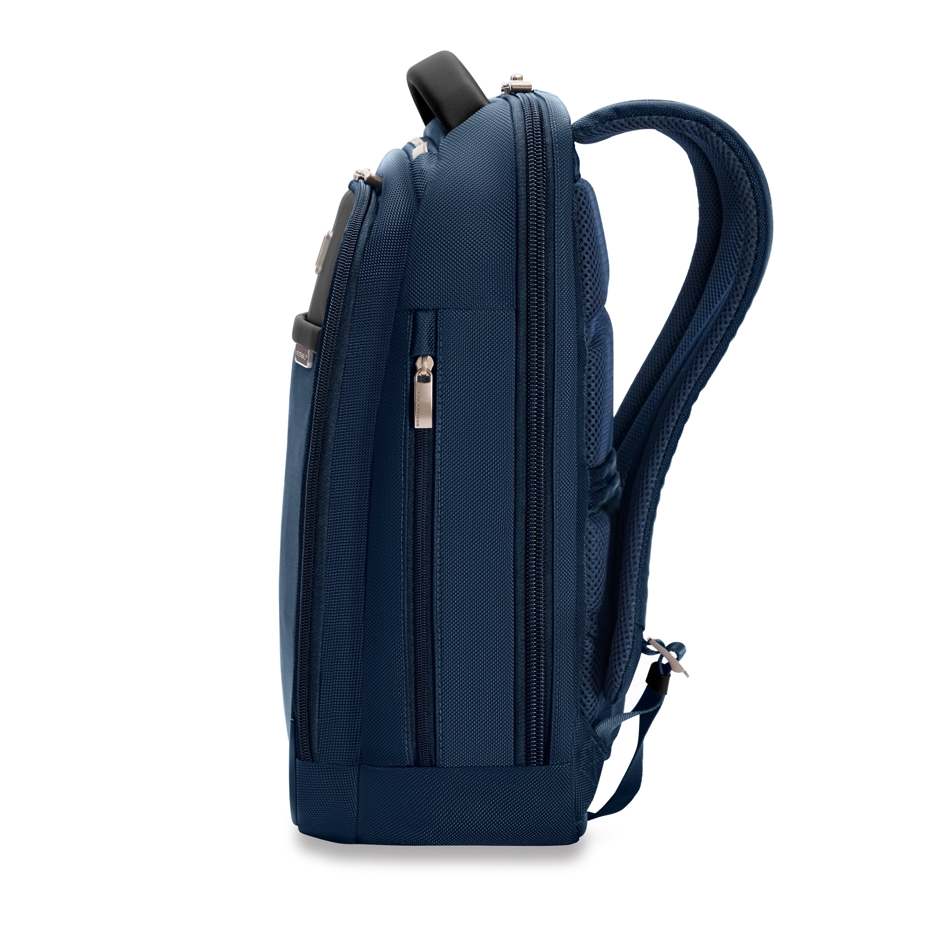 Briggs & Riley @work Slim Backpack in Navy — side view 2 # color_Navy