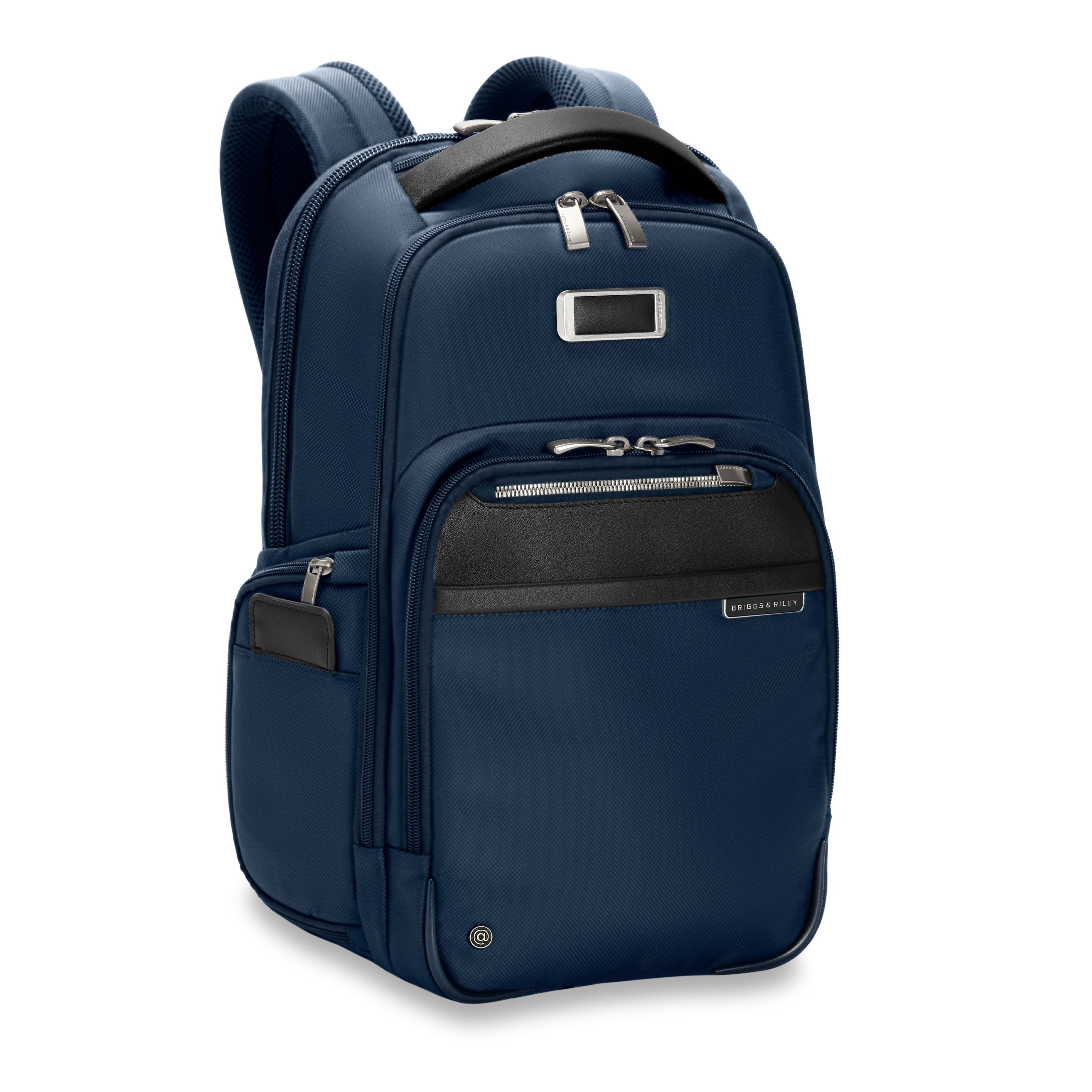 Briggs & Riley @work Medium Backpack in Navy — angle view 2 # color_Navy