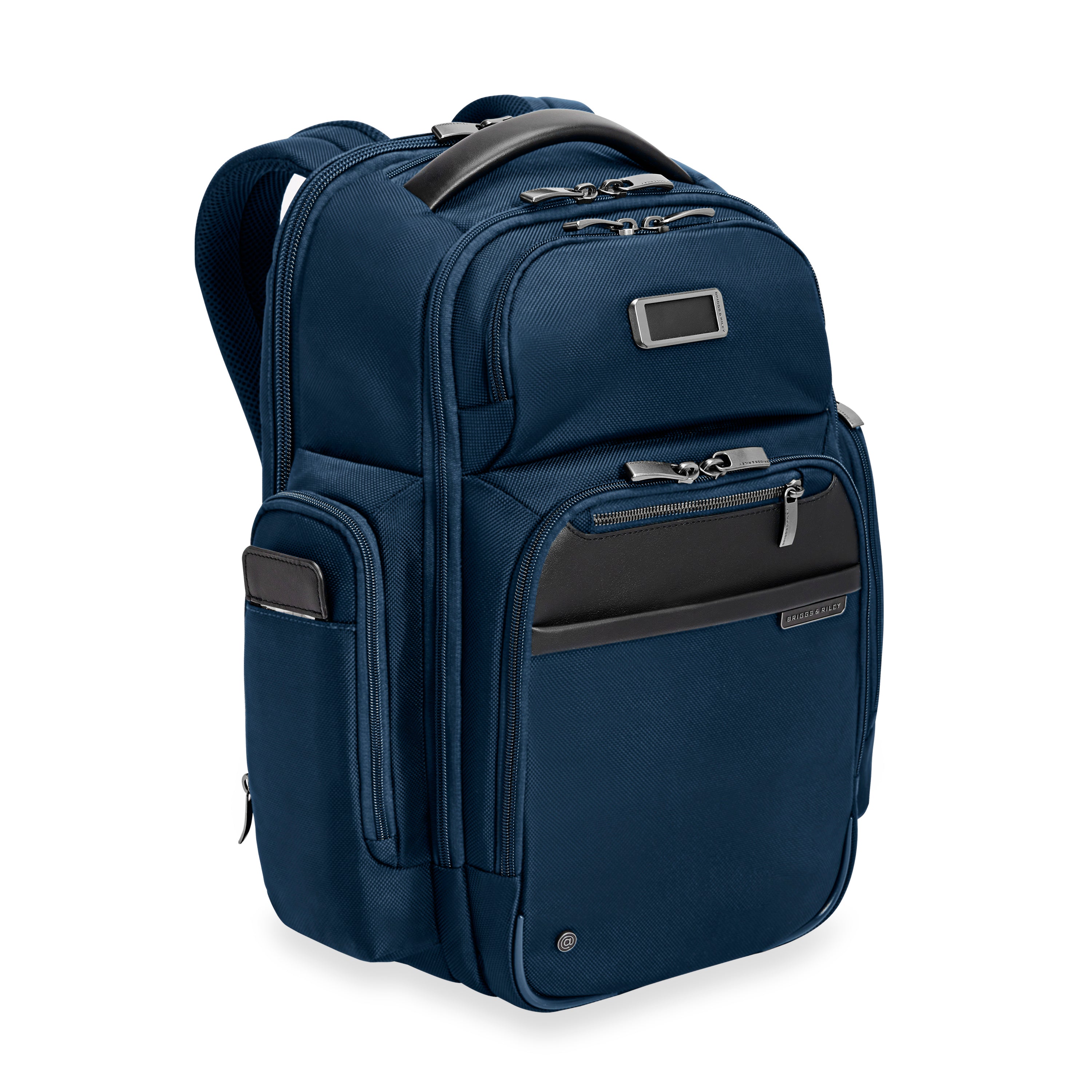 Briggs & Riley @work Medium Cargo Backpack in Navy — angle view 2 # color_Navy