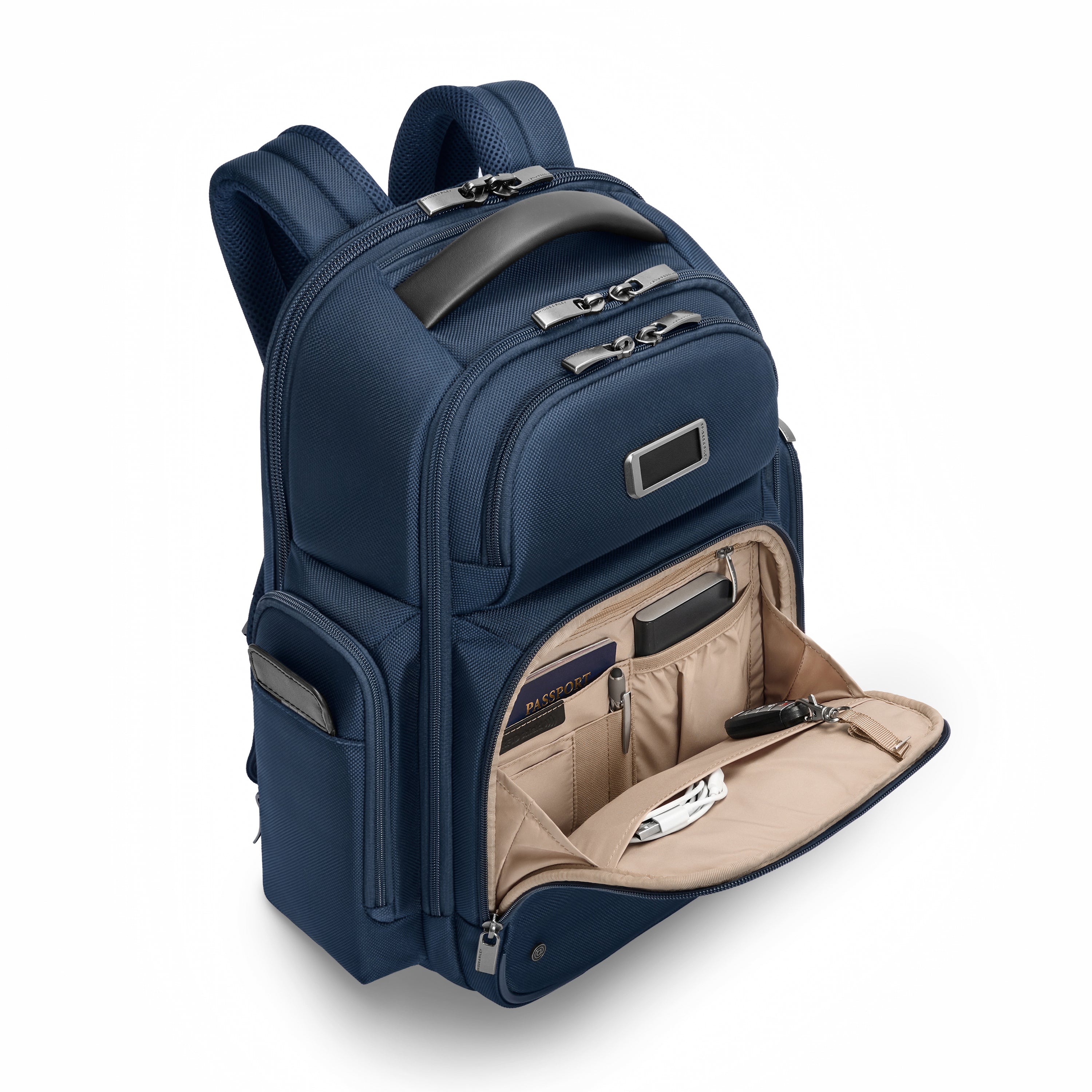 Briggs & Riley @work Large Cargo Backpack in Navy — interior view 2 # color_Navy