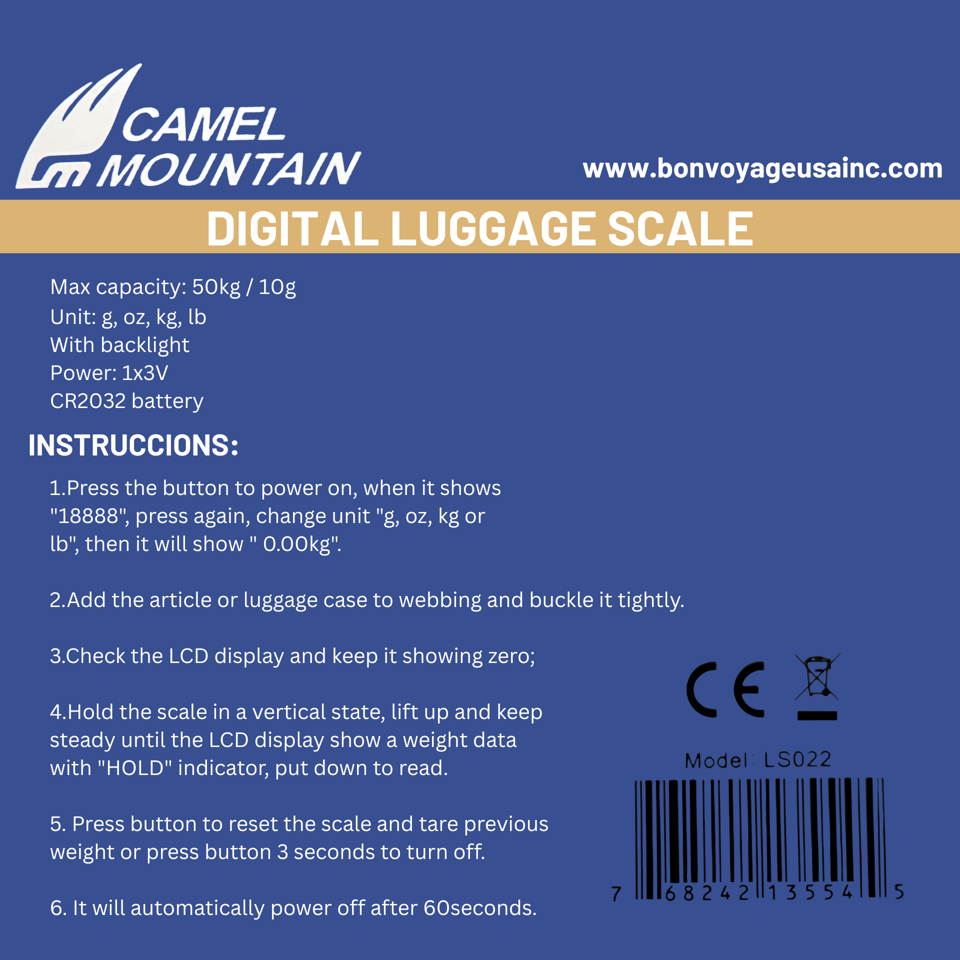 Camel Mountain LS022 Digital Luggage Scale