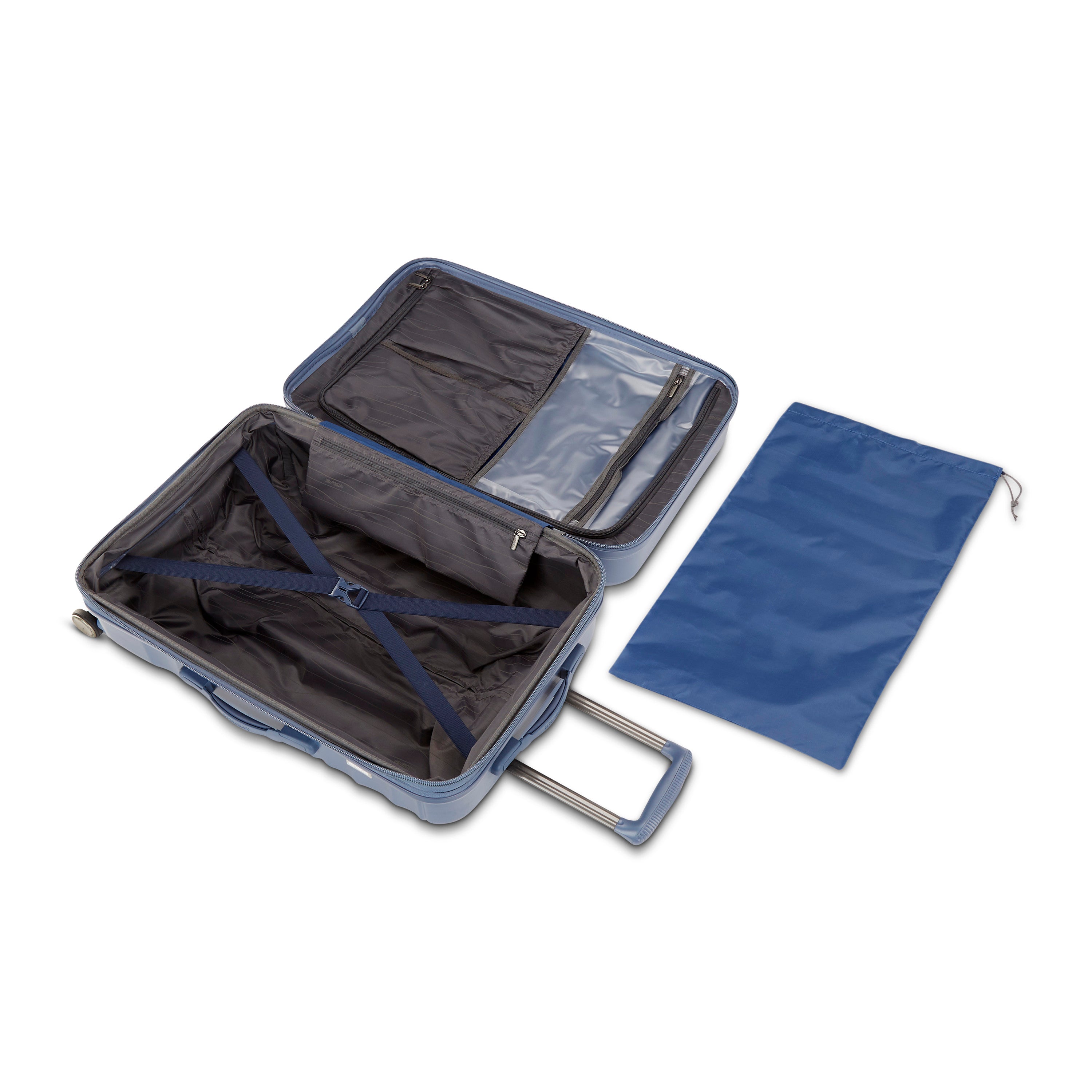 American Tourister Cascade Hardside Carry-On Spinner (20-inch) - SLATE BLUE