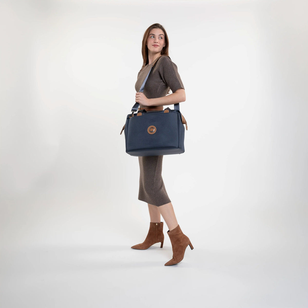 Delsey Chatelet Air 2.0 Weekender Travel Bag in Navy — lifestyle # color_Navy
