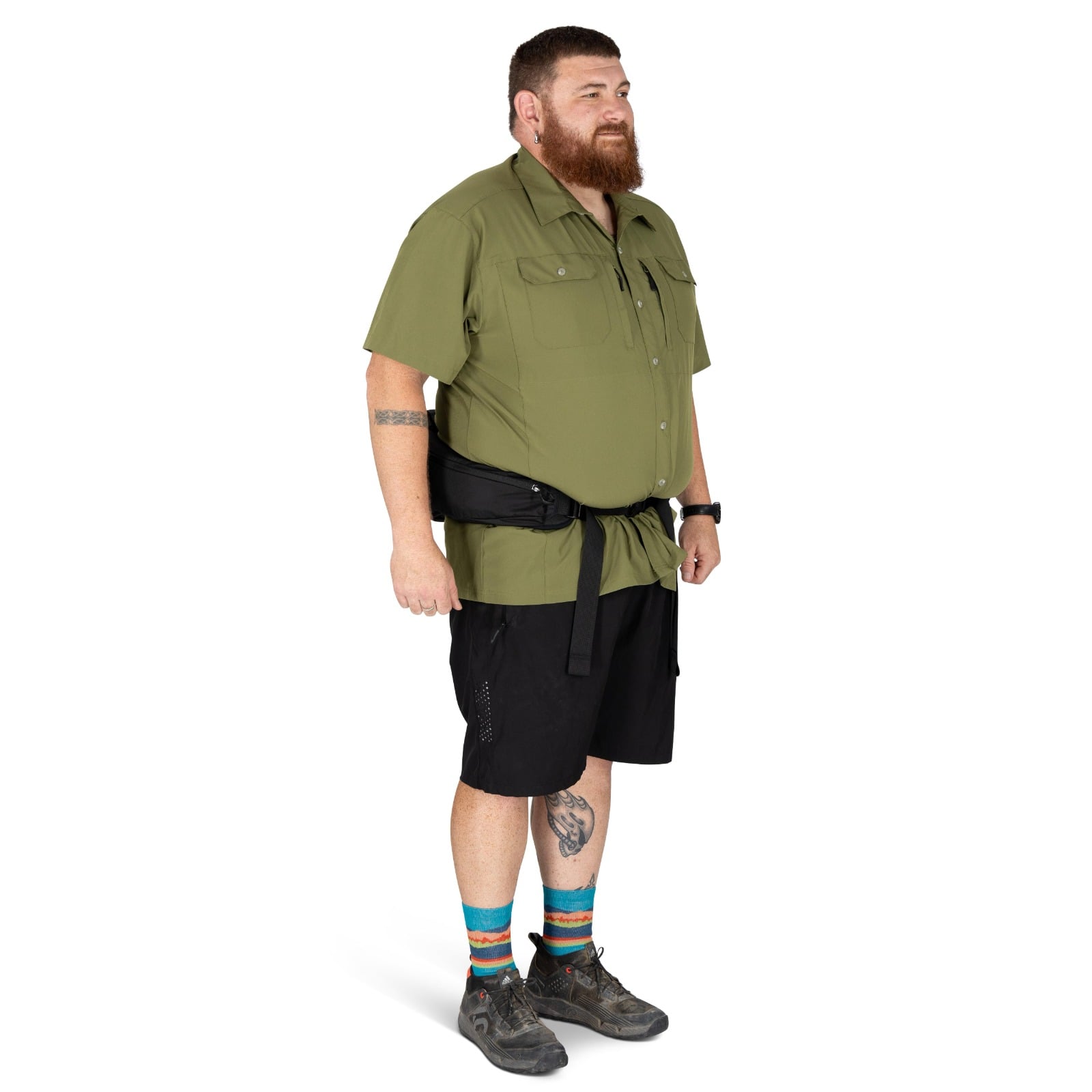 Osprey Talon 6 Extended Fit Lumbar Pack 6L in Black/Coal Grey — lifestyle 2