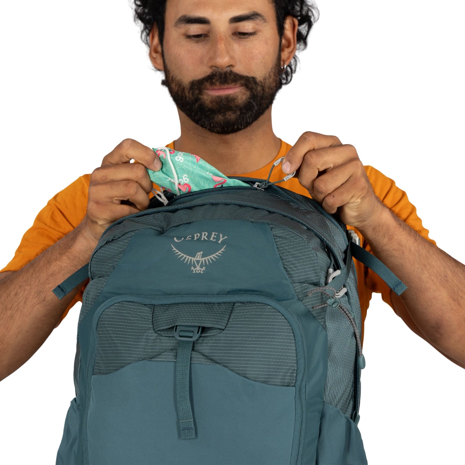 Osprey Manta 34 Hiking Hydration Backpack 34L in Torrent Blue — detail view 3