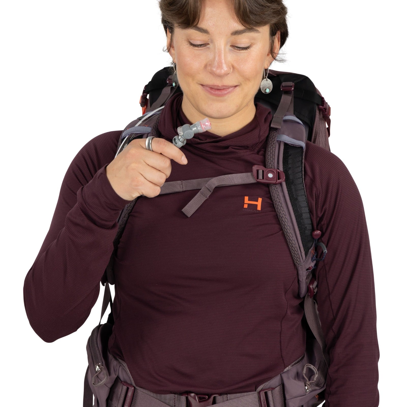 Osprey Mira 24 Women's Hiking Hydration Backpack 24L in Graphite Purple — detail view 2