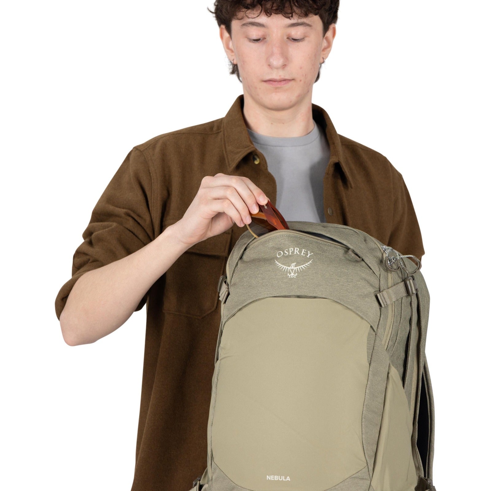 Osprey Nebula Driftshade Laptop Backpack 32L in Olive Tan — detail view 4