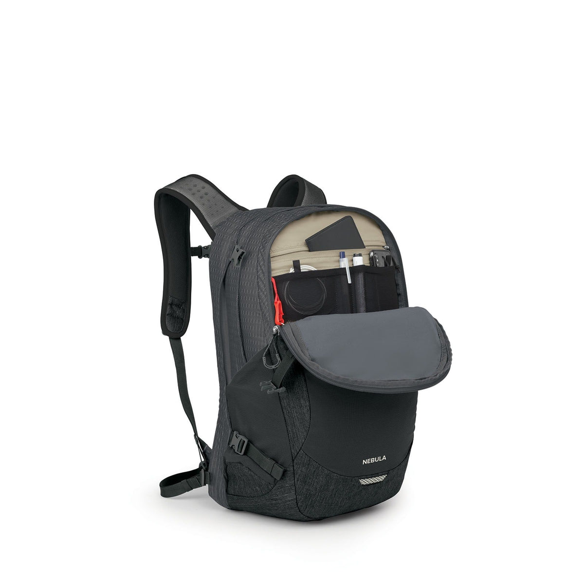 Osprey Nebula Backpack 32L in Phantom Grey Heather — angle view 3