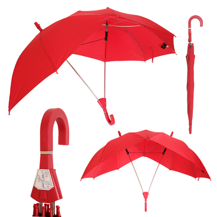 Vista 9100 Double Canopy Umbrella in Red — front view # color_Red