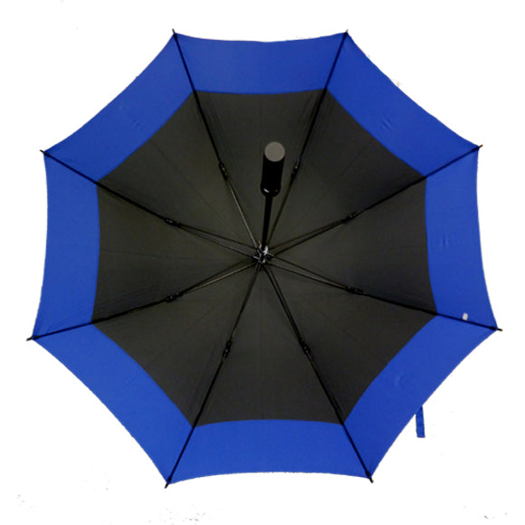 Vista 3026 Golf Umbrella in Black/Blue — front view # color_Black/Blue