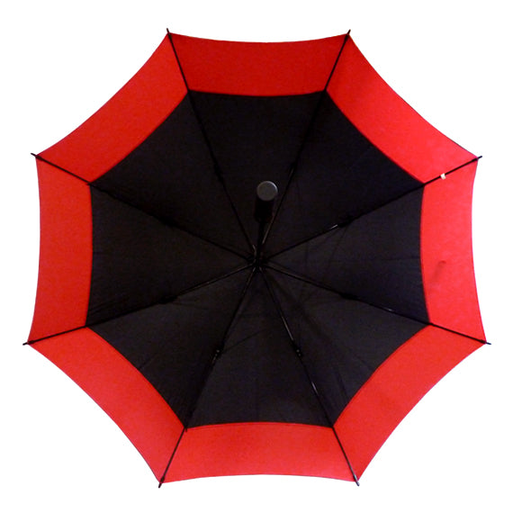Vista 3026 Golf Umbrella in Black/Red — front view # color_Black/Red