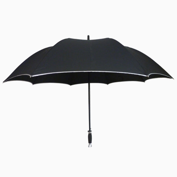 Vista 3025 Doorman Automatic Golf Umbrella in Black — front view # color_Black