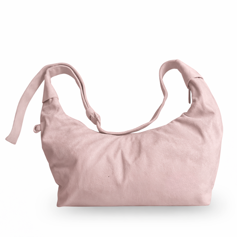 BoBo Crossbody Bag in Pink - suede