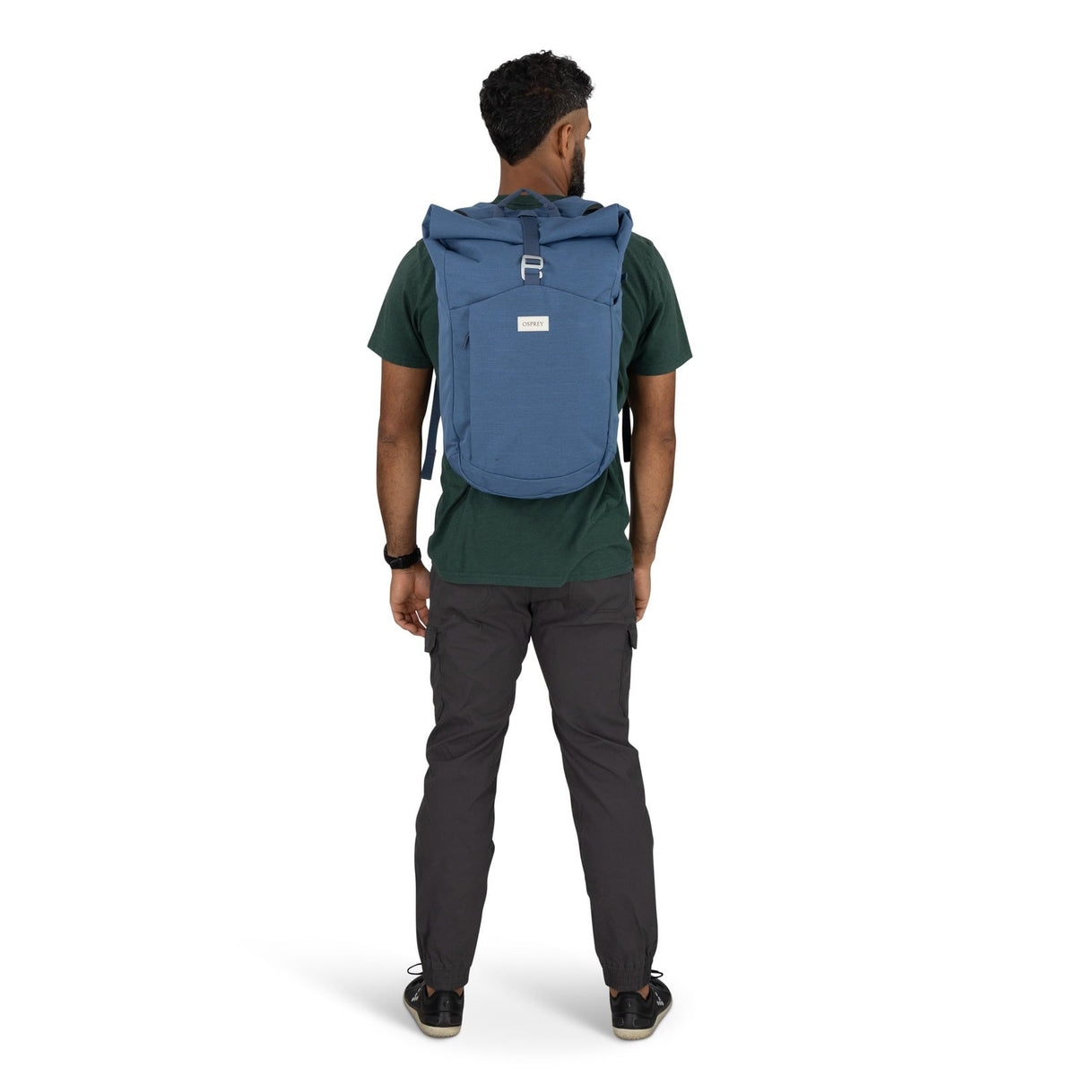 Osprey Arcane Roll Top Backpack 24L in Nirvana Blue Heather — lifestyle 3