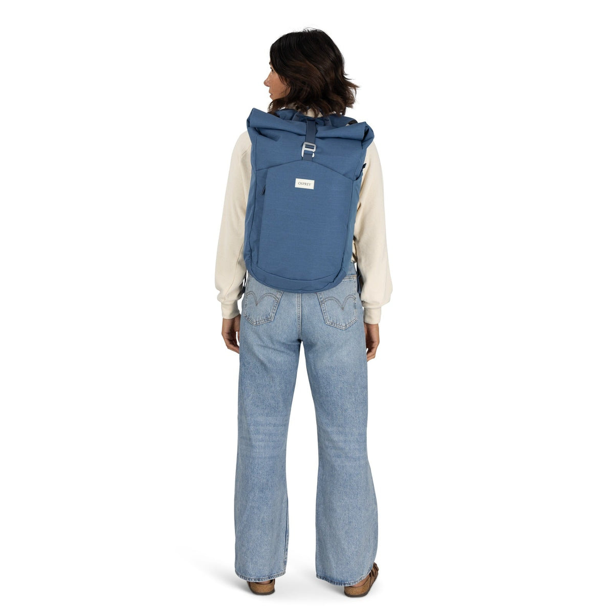 Osprey Arcane Roll Top Backpack 24L in Nirvana Blue Heather — lifestyle 6