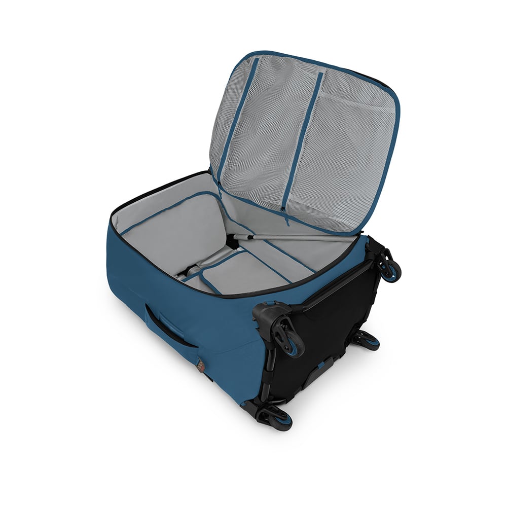 Osprey Ozone 4-Wheel 85 L/27" in Coastal Blue — interior view