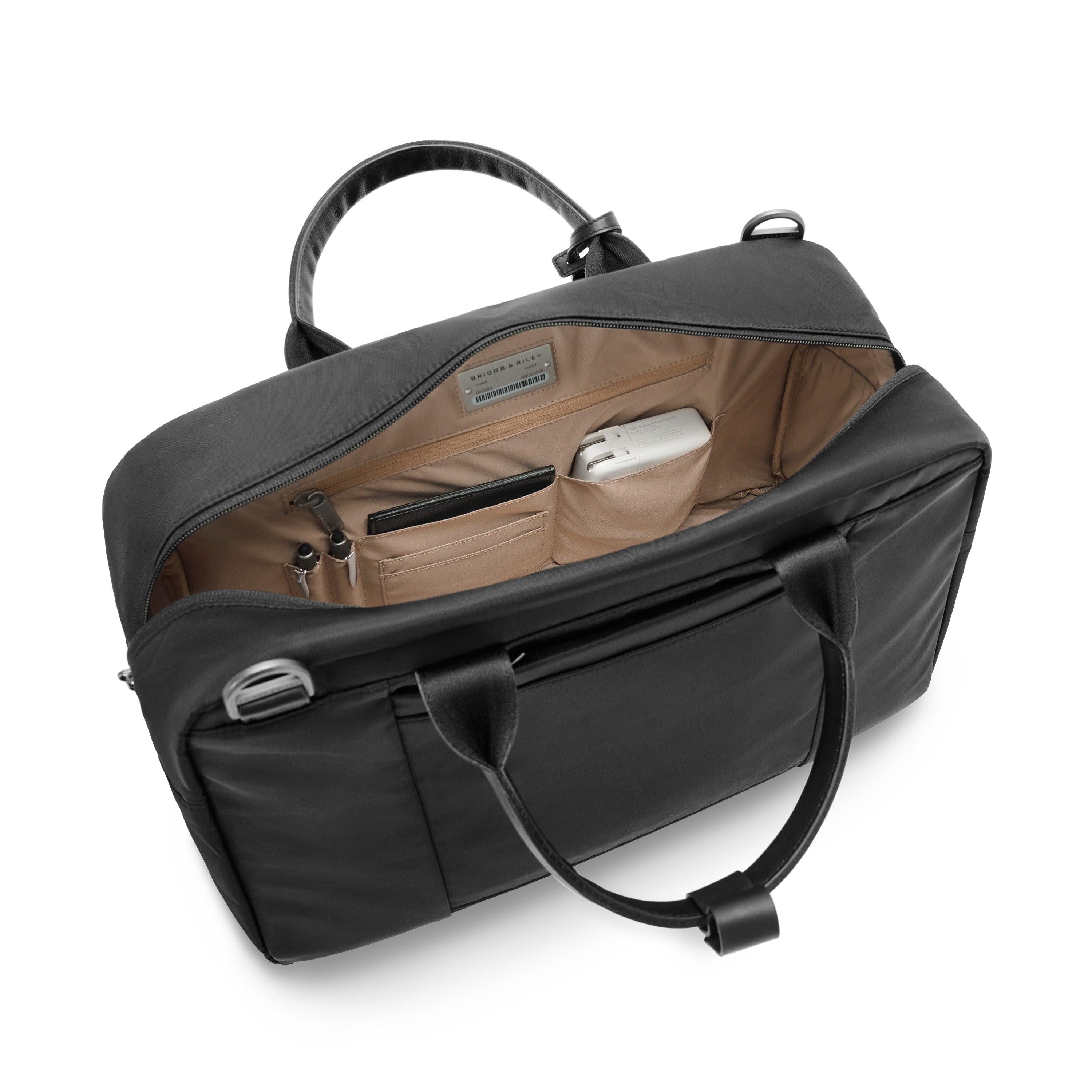 Briggs & Riley Rhapsody Multi-Pocket Cabin Bag in Black — interior view 2 # color_Black