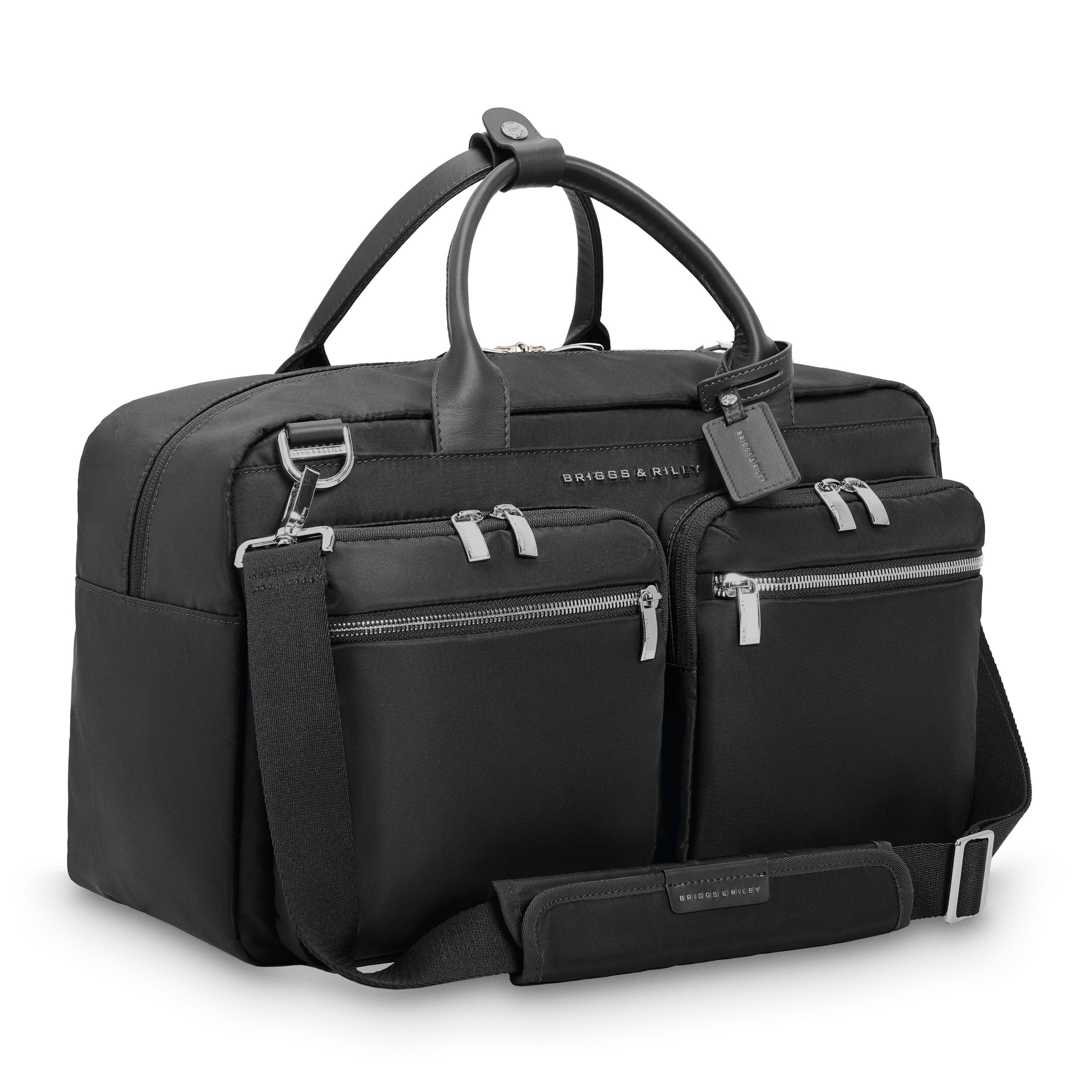 Briggs & Riley Rhapsody Multi-Pocket Cabin Bag in Black — angle view 2 # color_Black