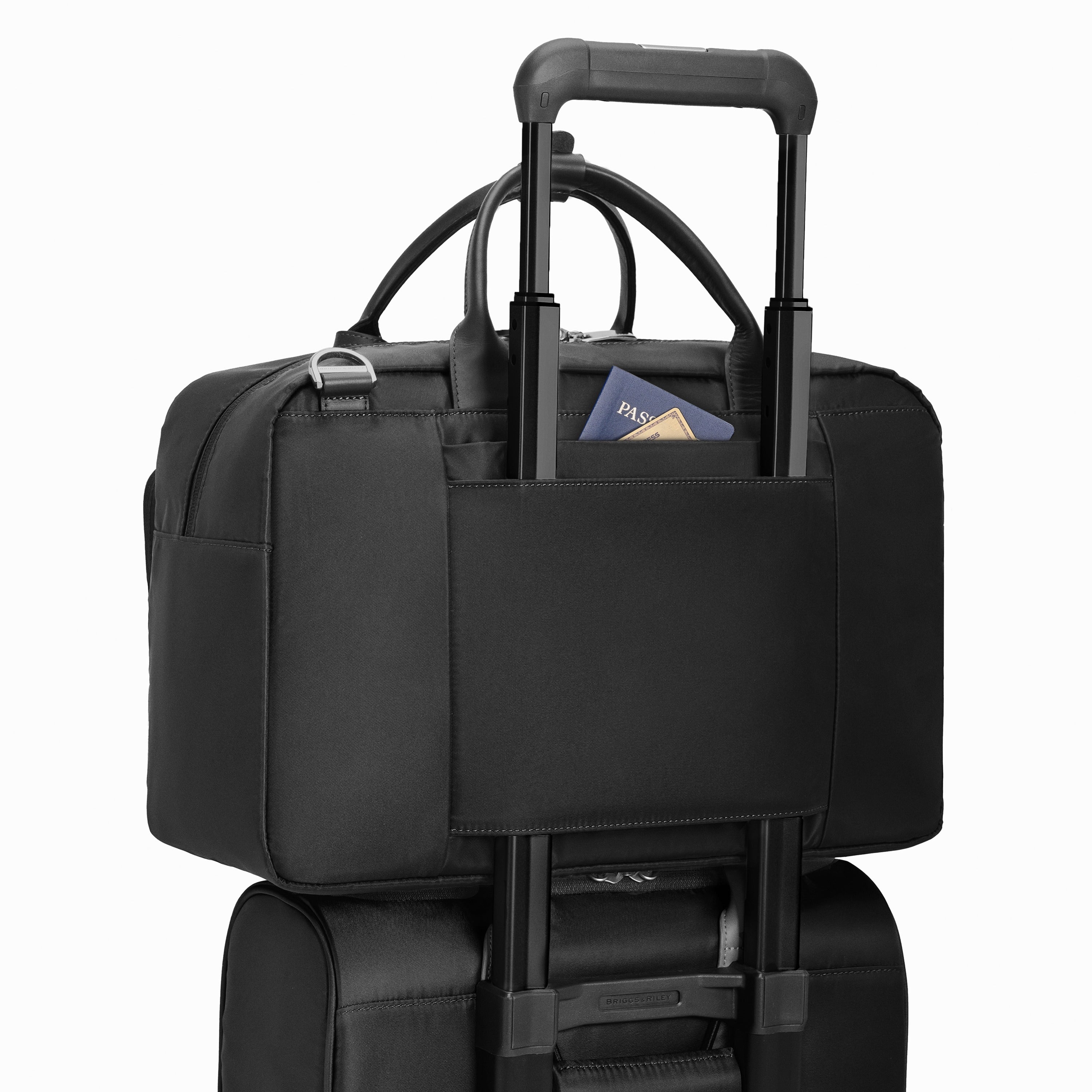Briggs & Riley Rhapsody Multi-Pocket Cabin Bag in Black — back view 2 # color_Black