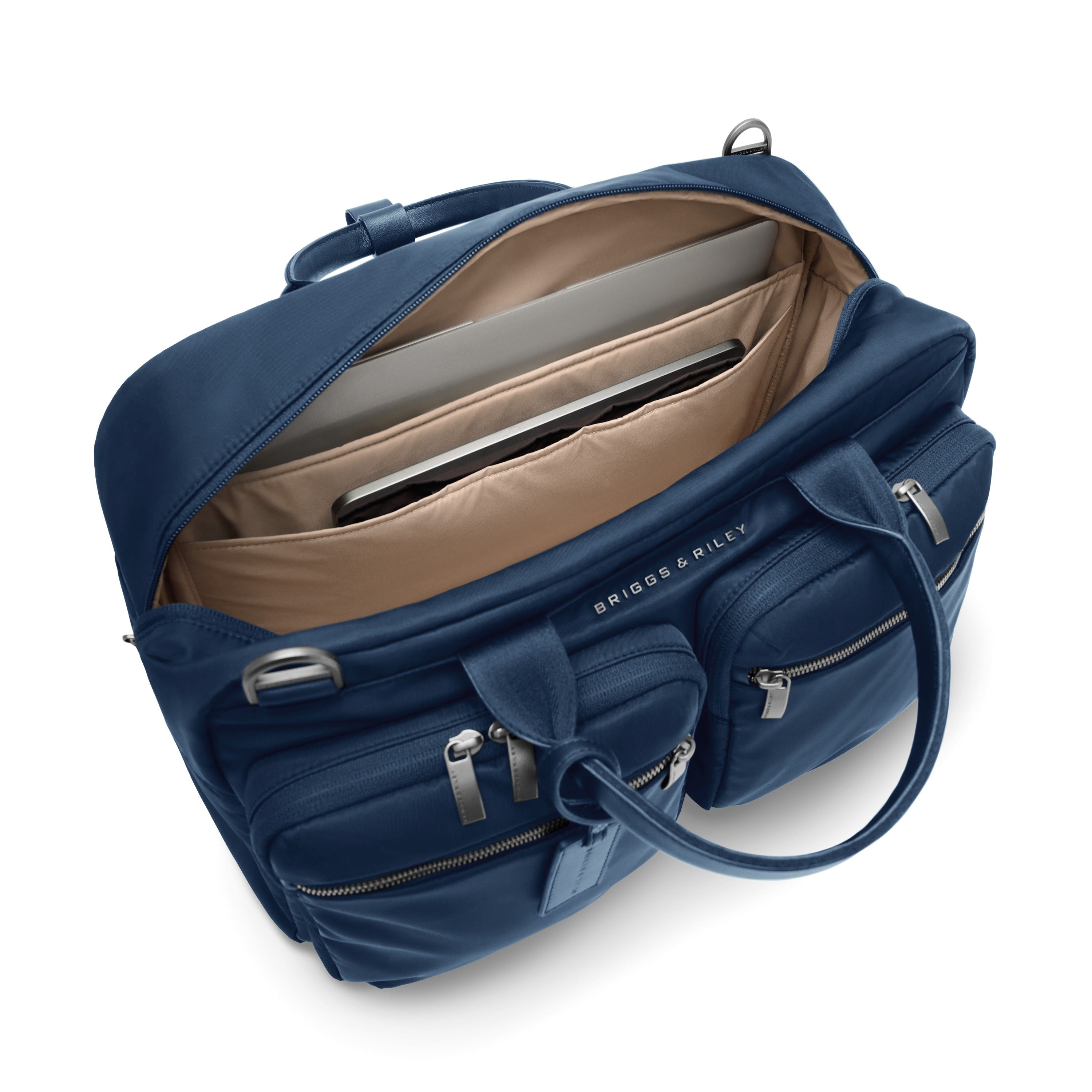 Briggs & Riley Rhapsody Multi-Pocket Cabin Bag in Navy — interior view 2 # color_Navy