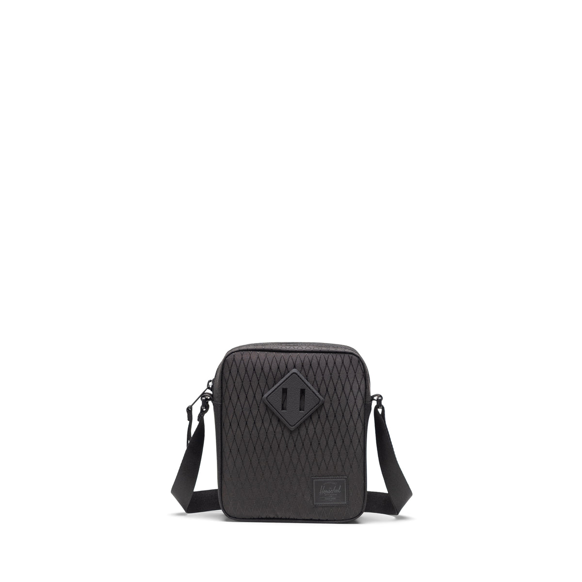 Herschel Heritage Crossbody 2.5L in Black Diamond/Black — front view # color_Black Diamond/Black