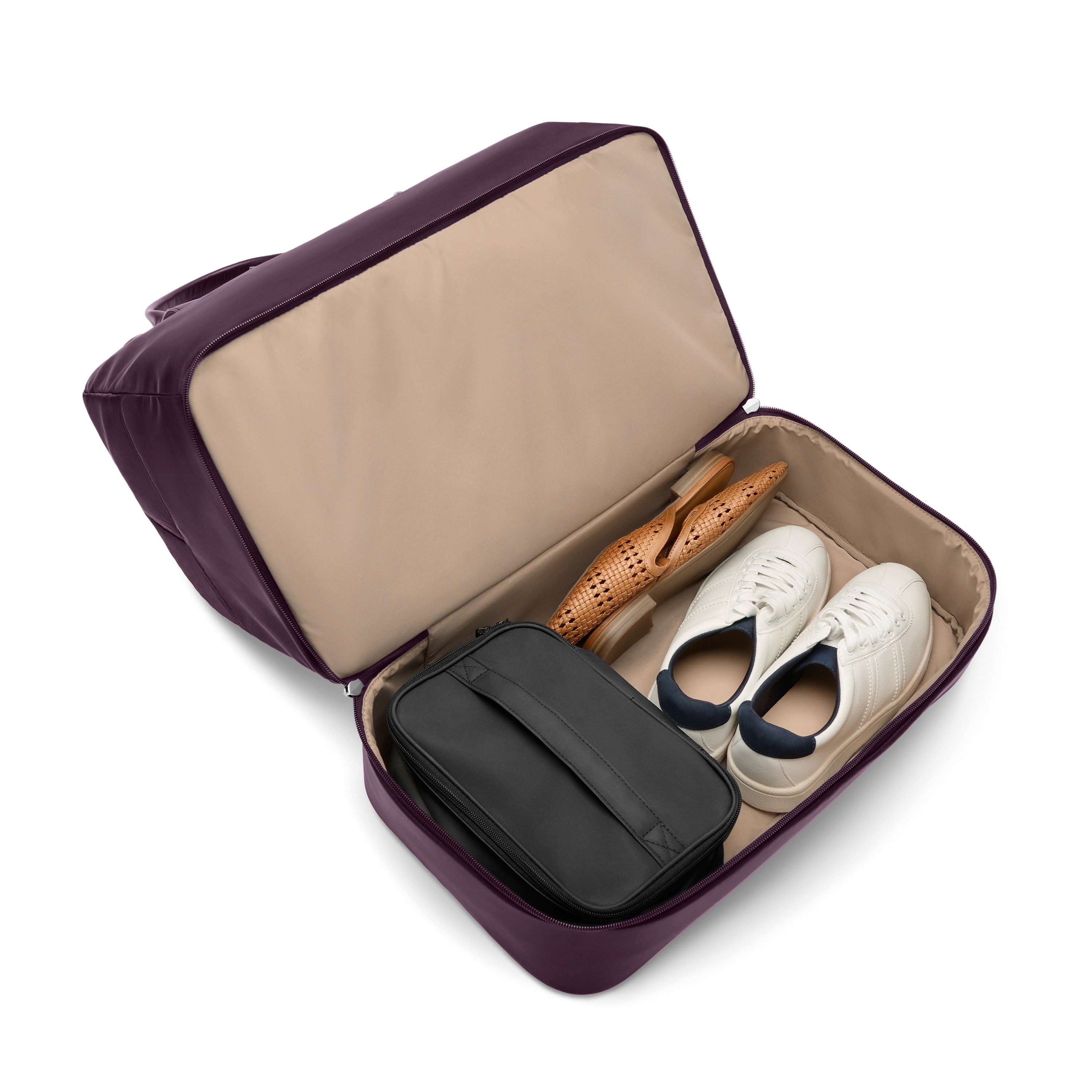 Briggs & Riley Rhapsody Weekender Tote in Plum — interior view 2 # color_Plum