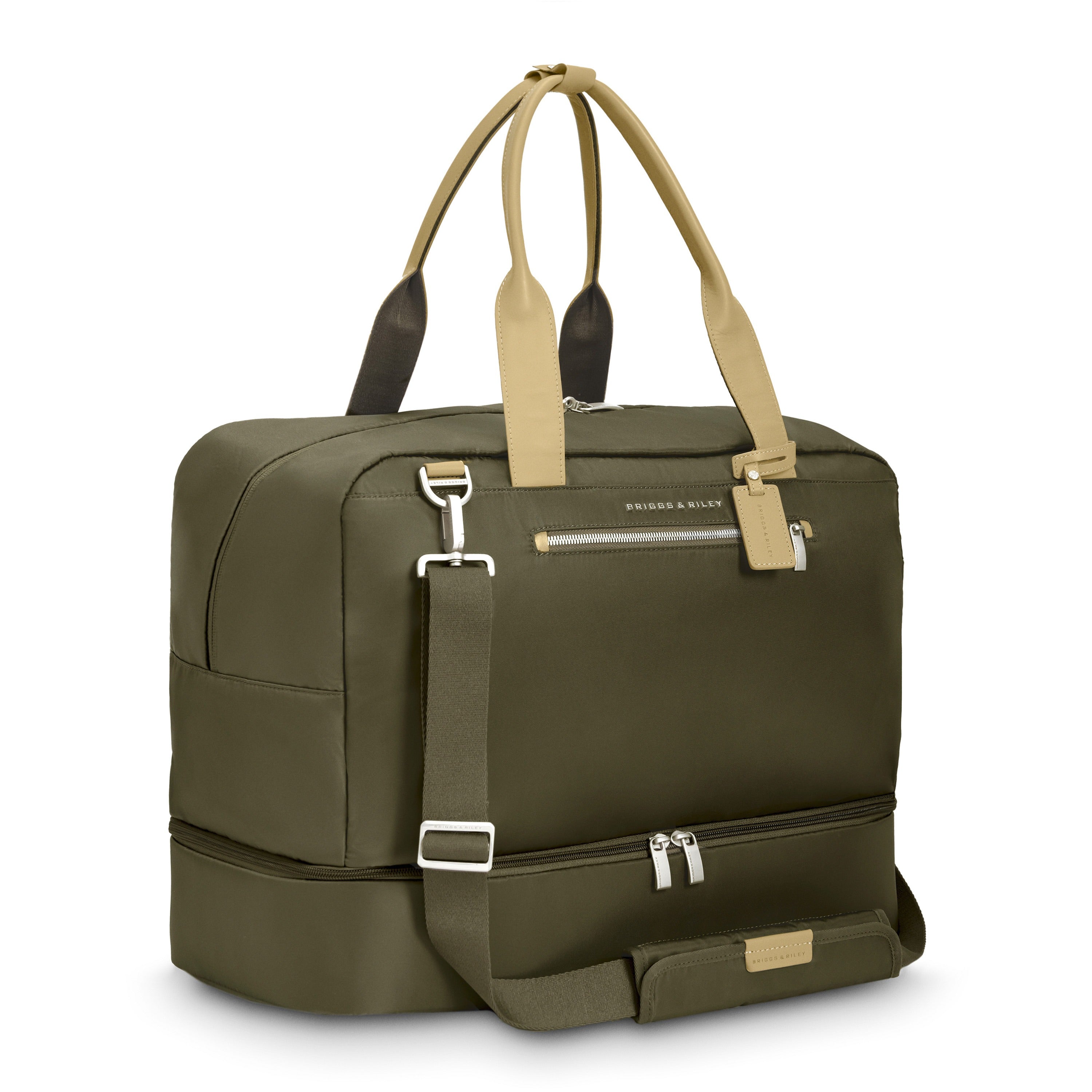 Briggs & Riley Rhapsody Weekender Tote in Olive — angle view 2 # color_Olive