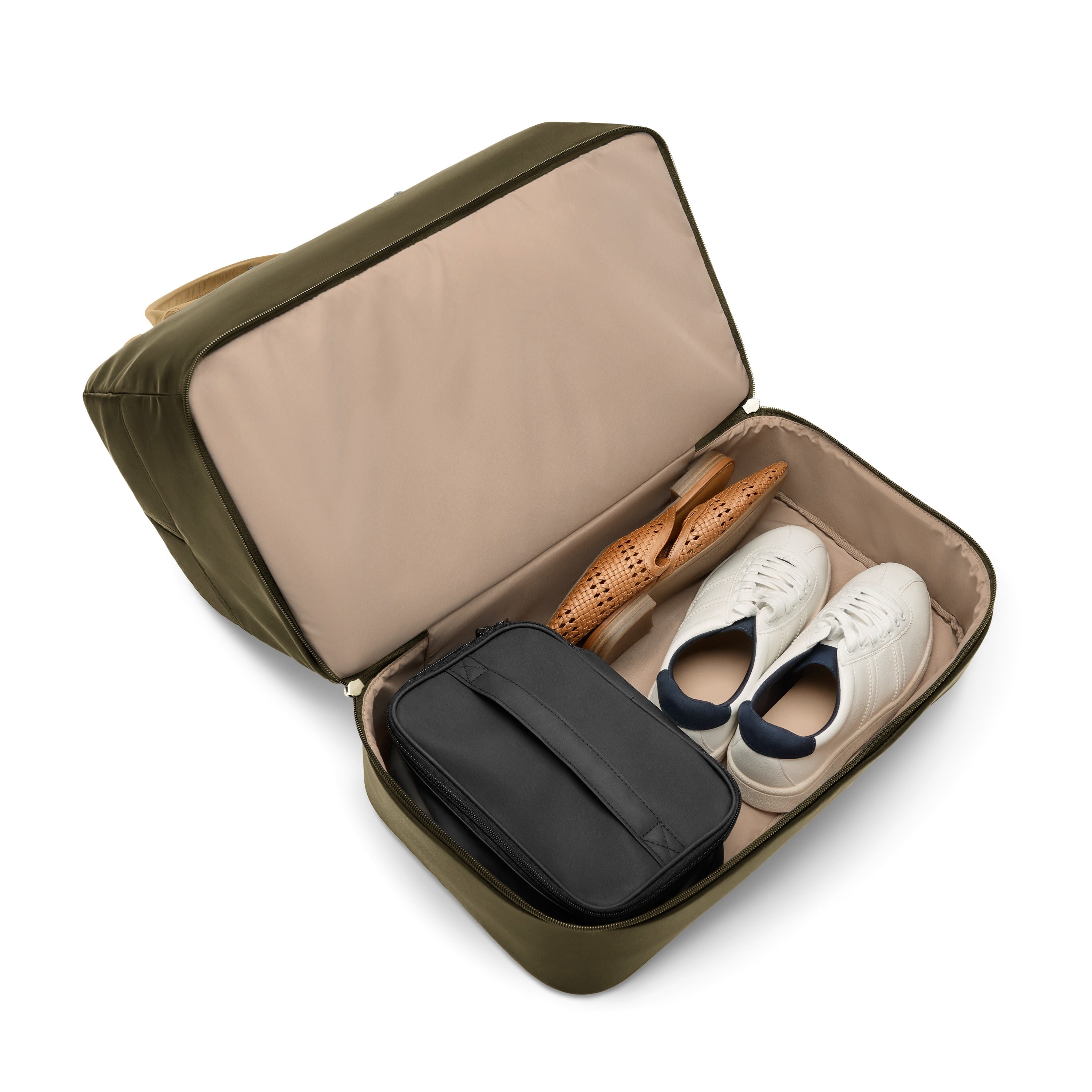 Briggs & Riley Rhapsody Weekender Tote in Olive — interior view 3 # color_Olive