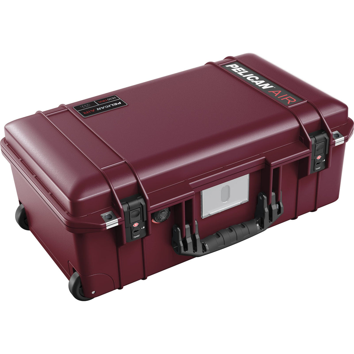 Pelican 1535TRVL Air Carry-On Travel Case in Oxblood — angle view 2 # color_Oxblood