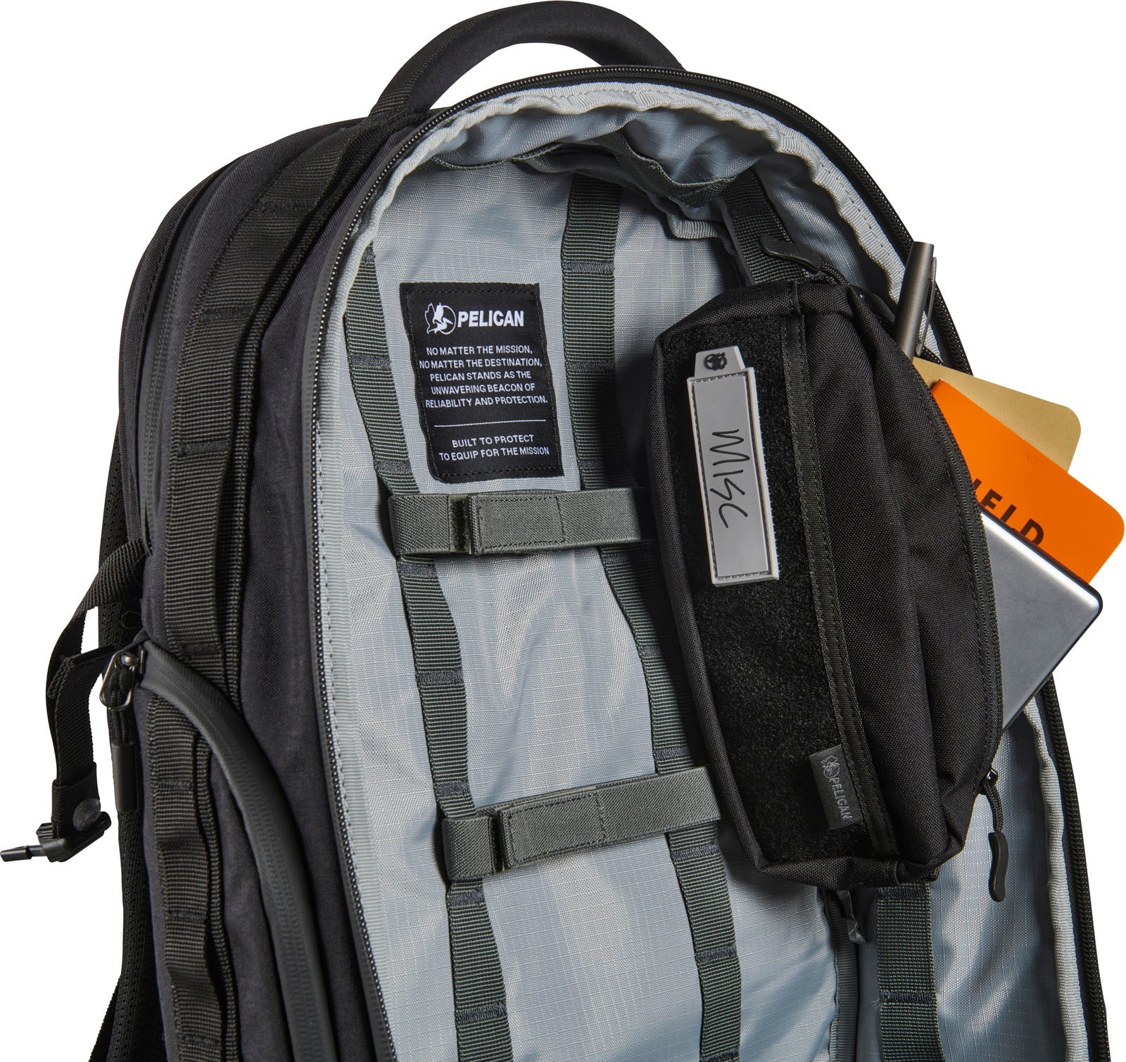 Pelican ModPak EDC MOLLE Pouch in Black 8 X 4 — front view