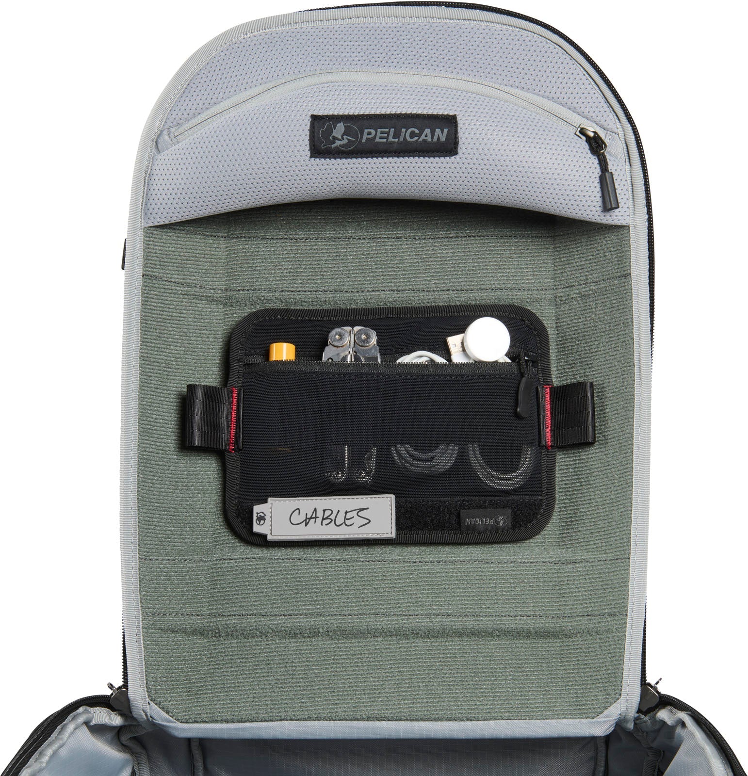 Pelican ModPak Zipper Panel in Black — front view # color_Black