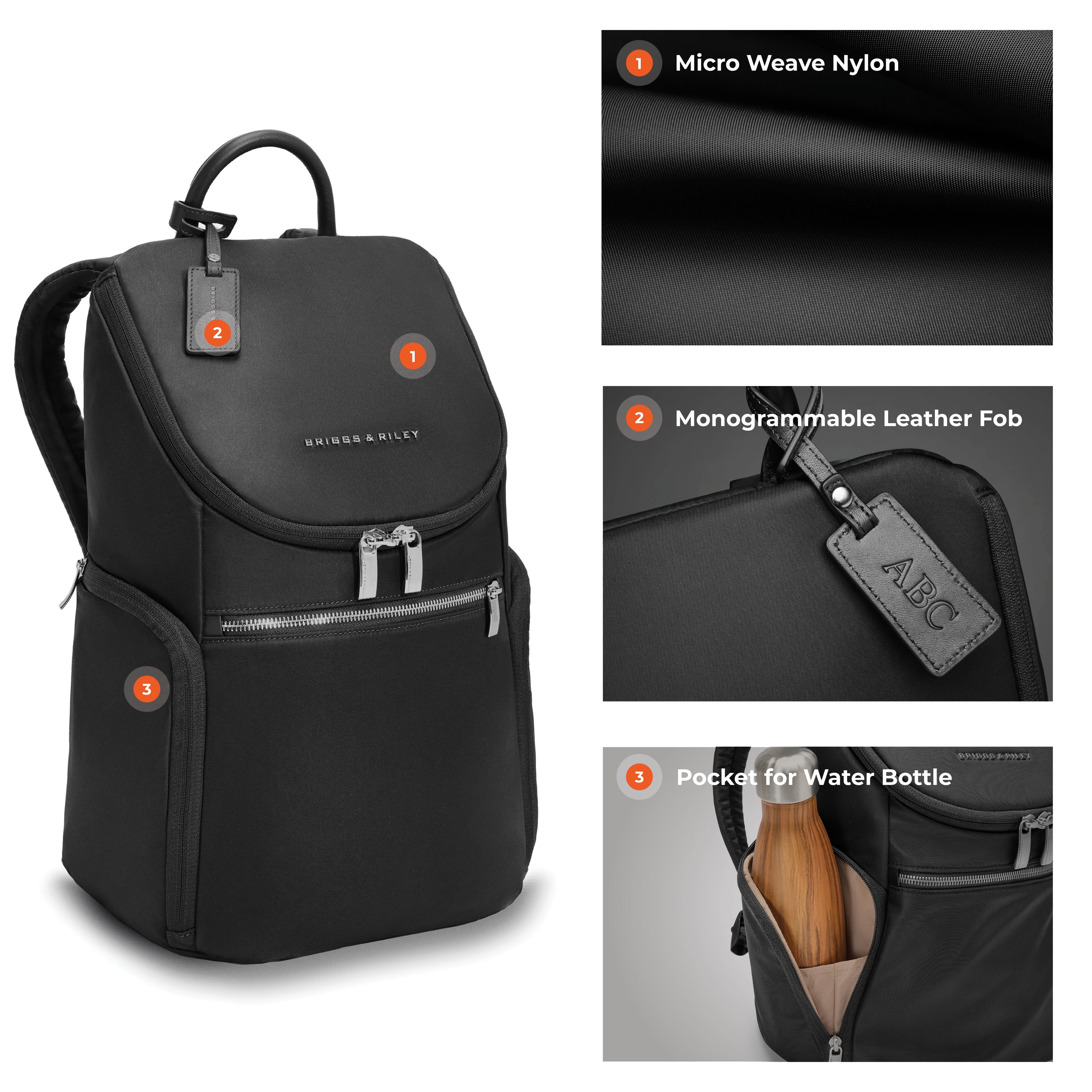 Briggs & Riley Rhapsody U-Zip Backpack - Black