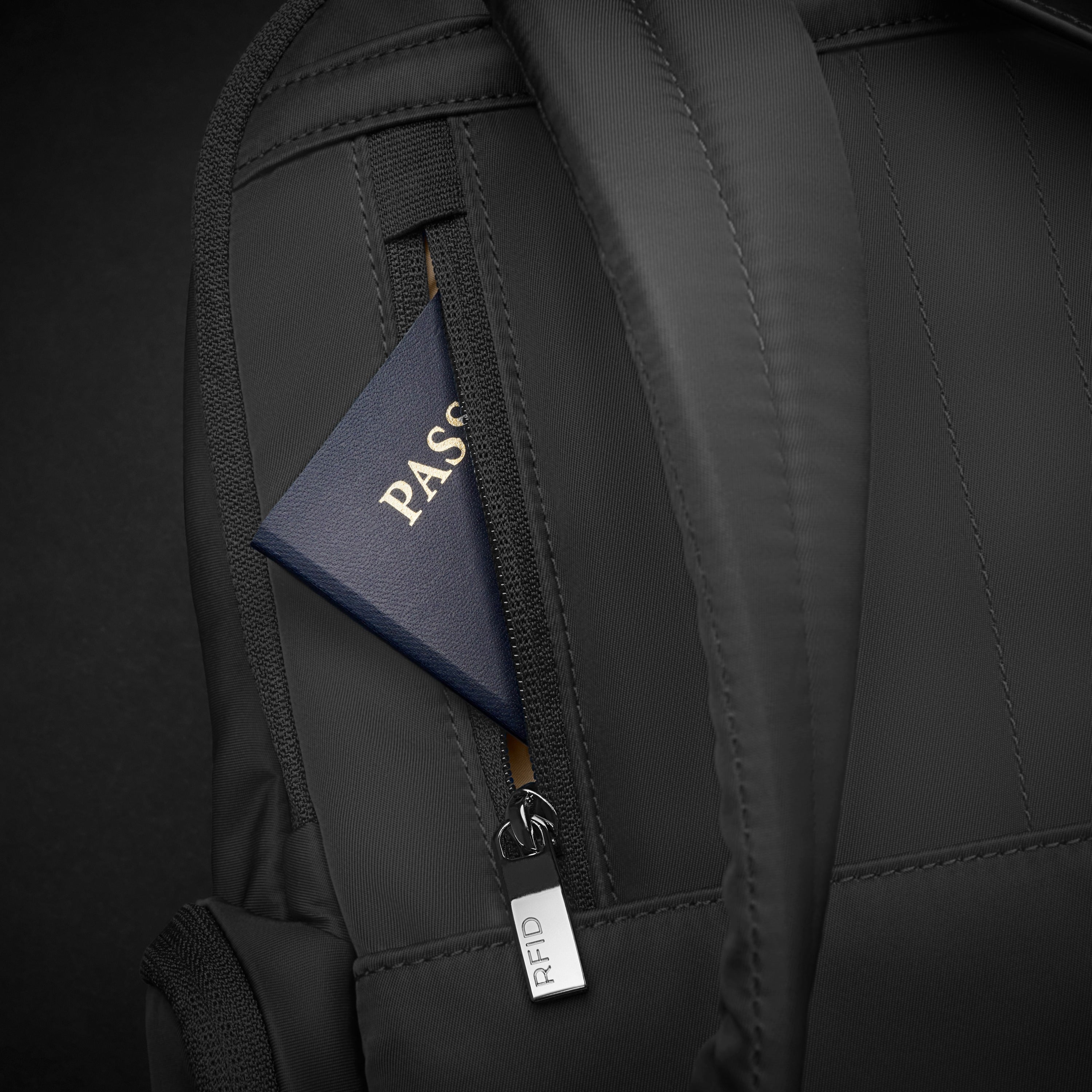 Briggs & Riley Rhapsody Medium Backpack in Black — detail view 2 # color_Black