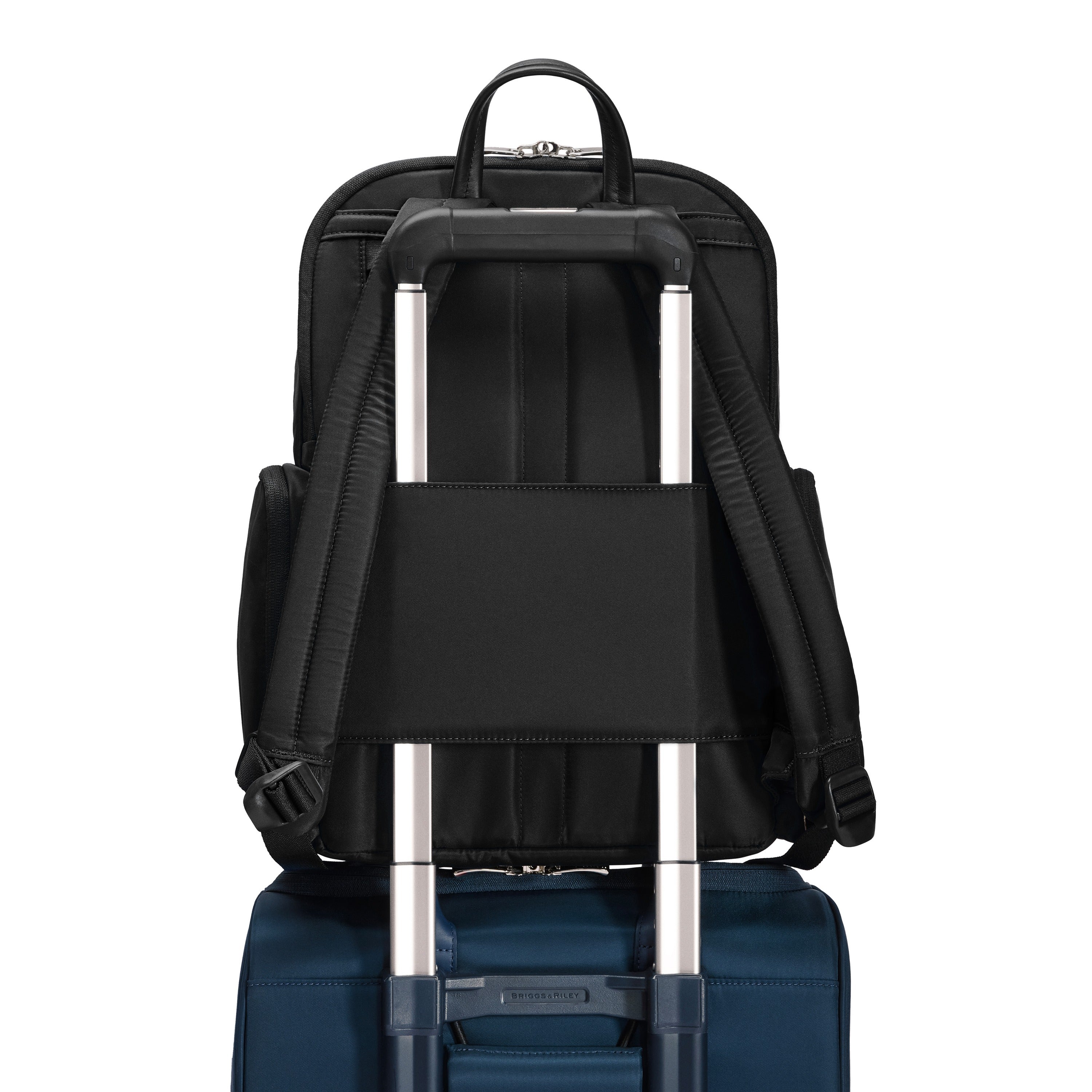 Briggs & Riley Rhapsody Medium Backpack in Black — back view # color_Black