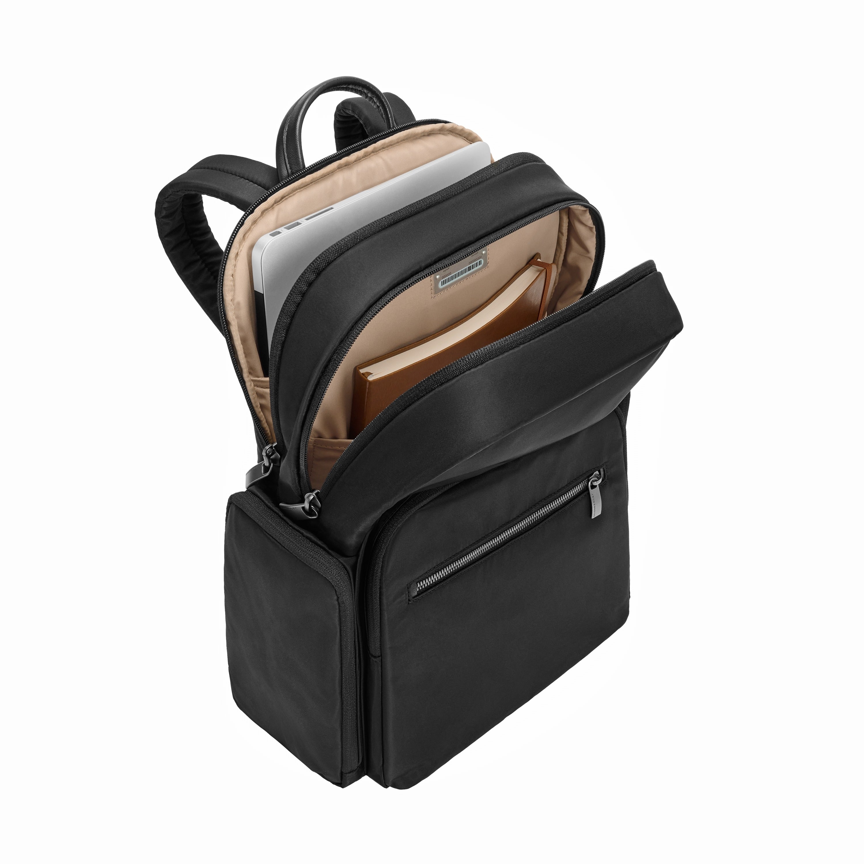 Briggs & Riley Rhapsody Medium Backpack in Black — interior view 2 # color_Black
