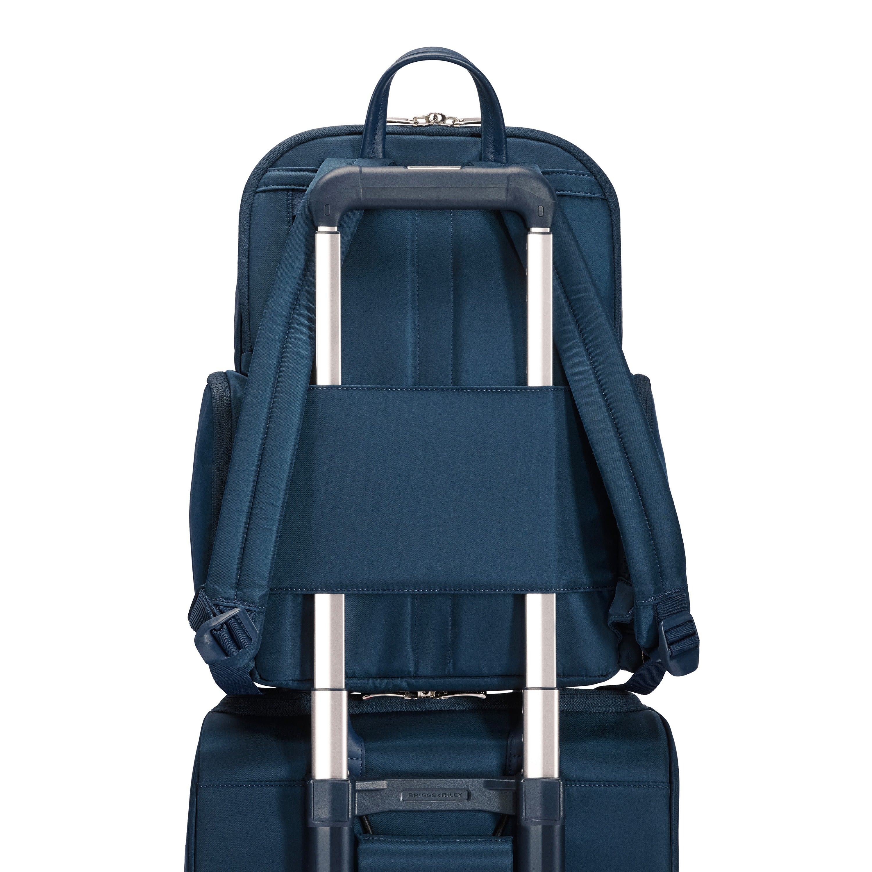 Briggs & Riley Rhapsody Medium Backpack in Navy — back view # color_Navy