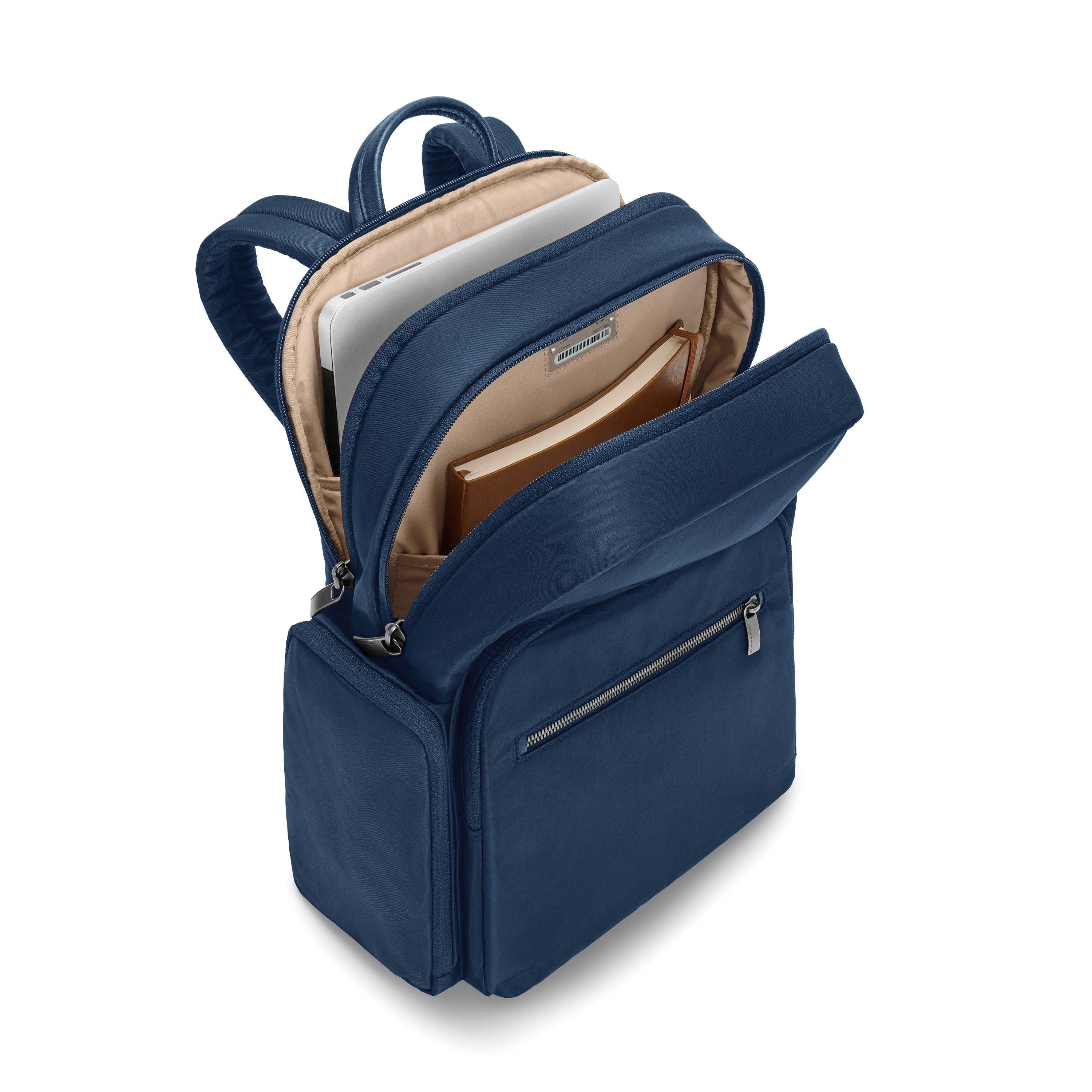 Briggs & Riley Rhapsody Medium Backpack in Navy — interior view 2 # color_Navy