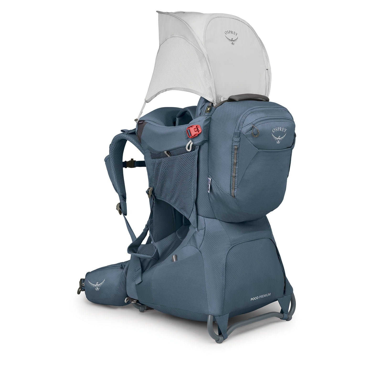 Osprey Poco Premium Child Carrier 36L in Tidal Blue — angle view 6