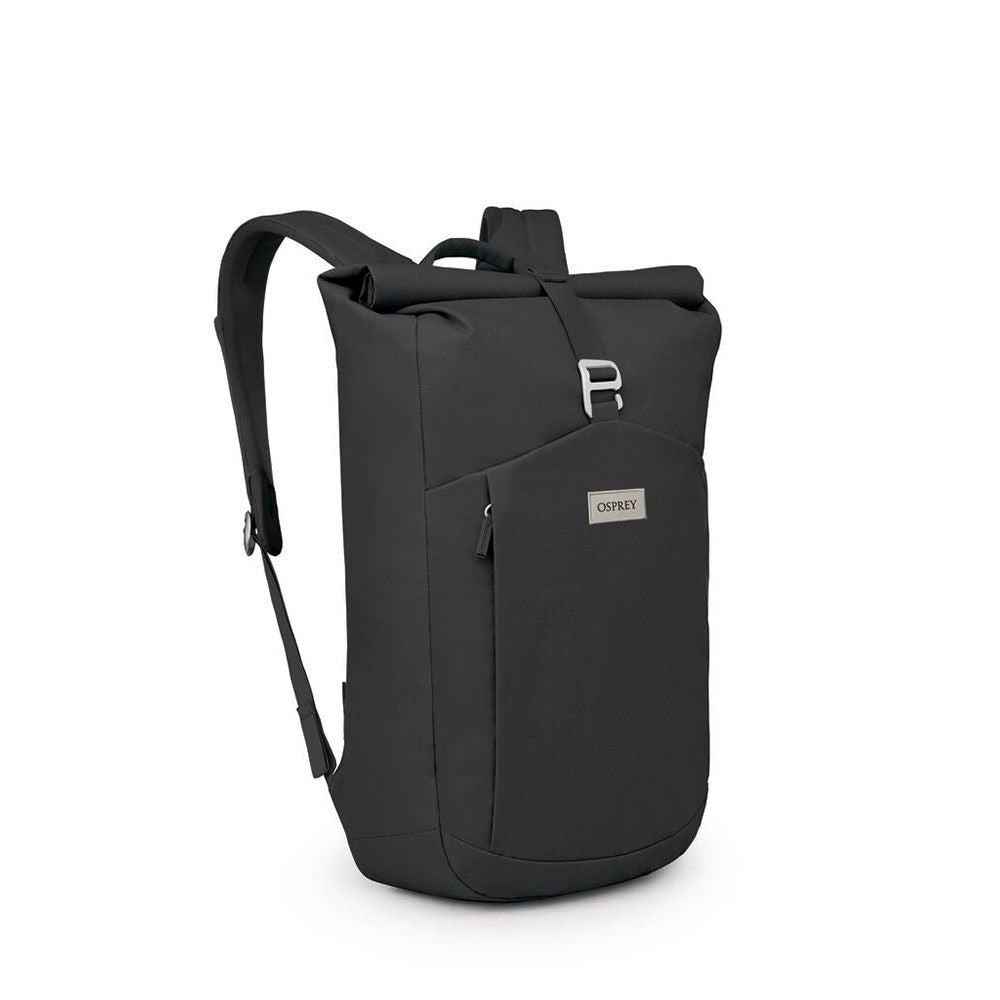 Osprey Arcane Roll Top Backpack 24L in Black — front view